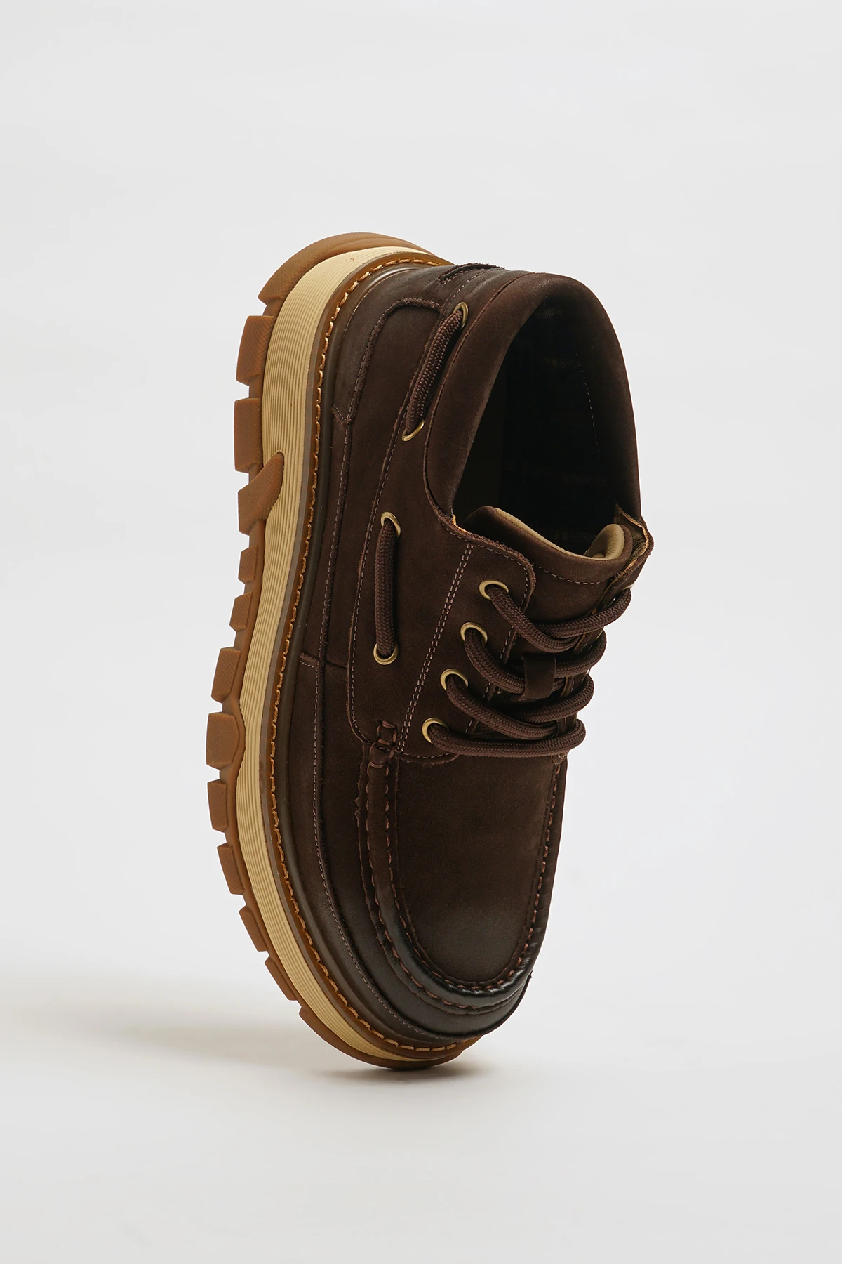 David Model Kombinasyonlu Deri İthal Taban Bot