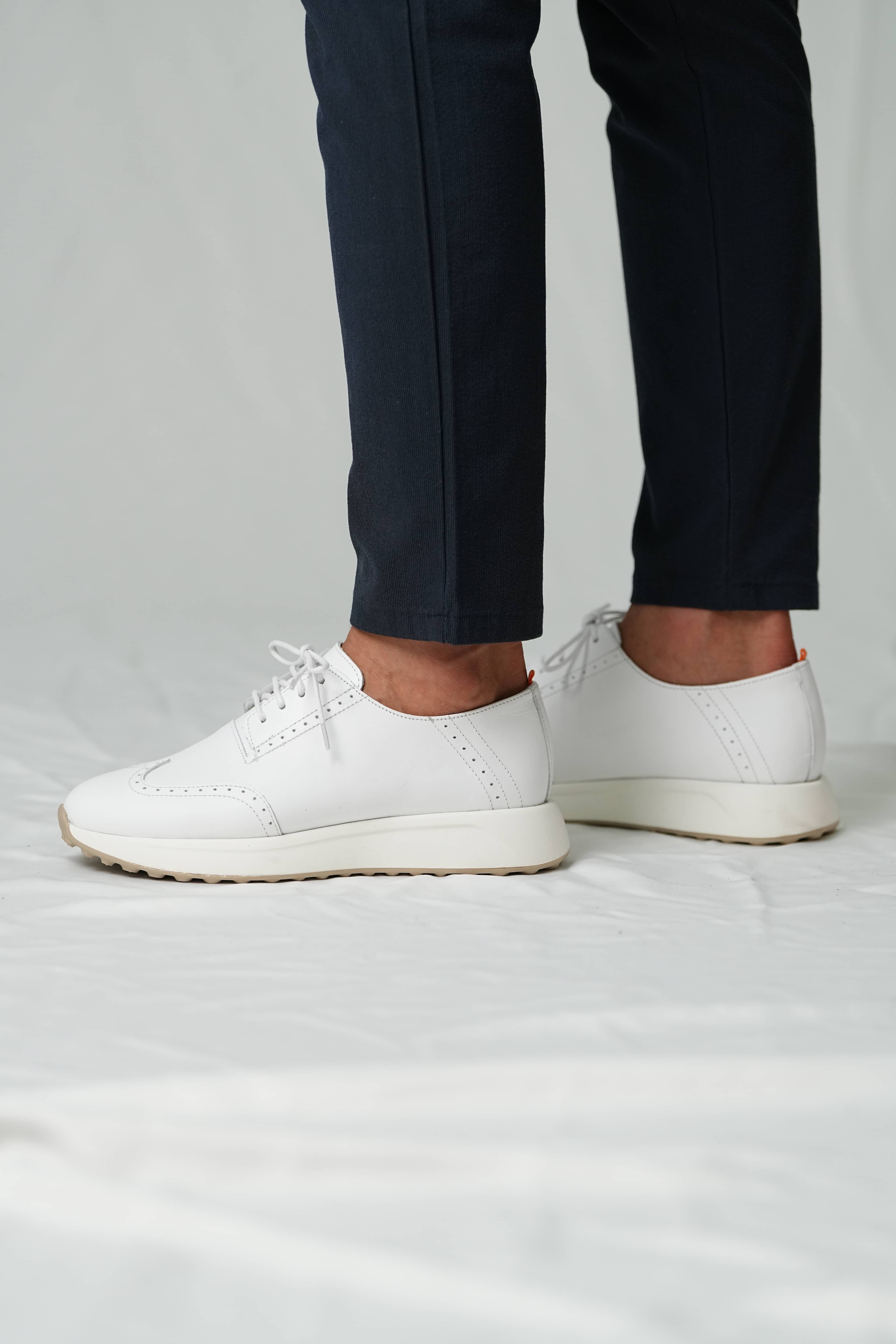 Crish Model Hakiki Natural Deri Eva Taban Casual Ayakkabı - BEYAZ