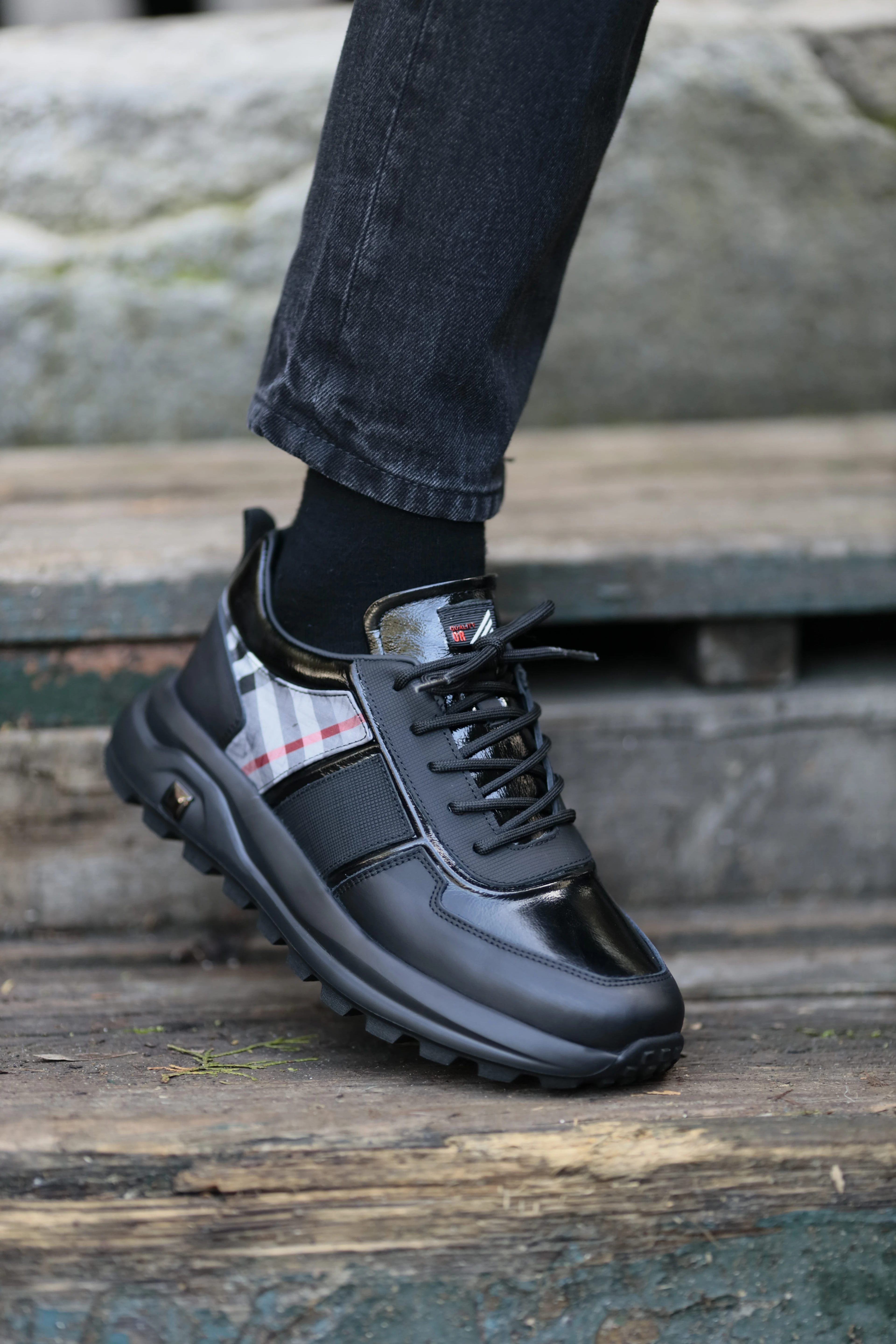 Sheldon Model Kombinasyonlu Deri İthal Taban Sneaker Ayakkabı