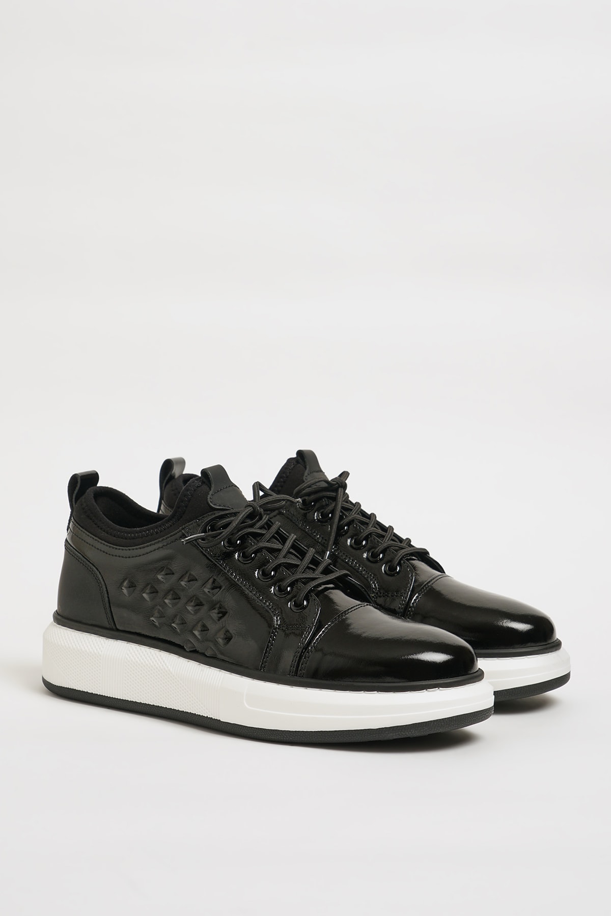 Nikolas Model İthal Taban Hakiki Deri Sneaker Ayakkabı - SİYAH