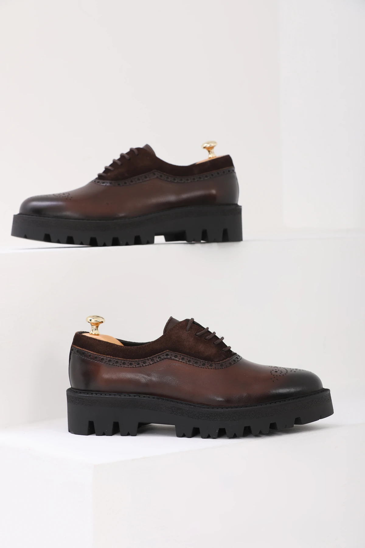 Sanford Model Kombinasyonlu Deri Eva Taban Casual Ayakkabı