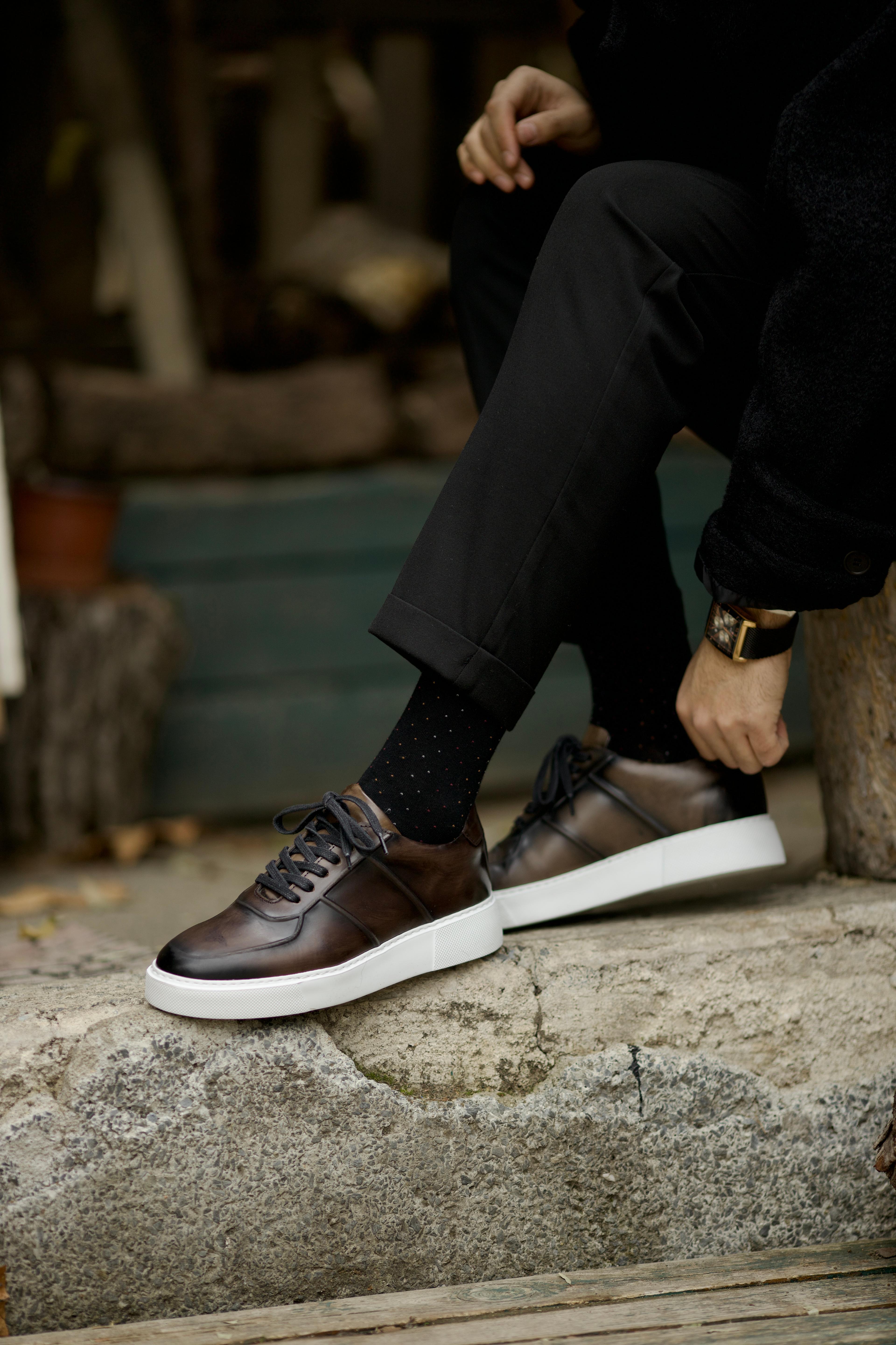 Eliot Model Natural Deri Sneaker Ayakkabı