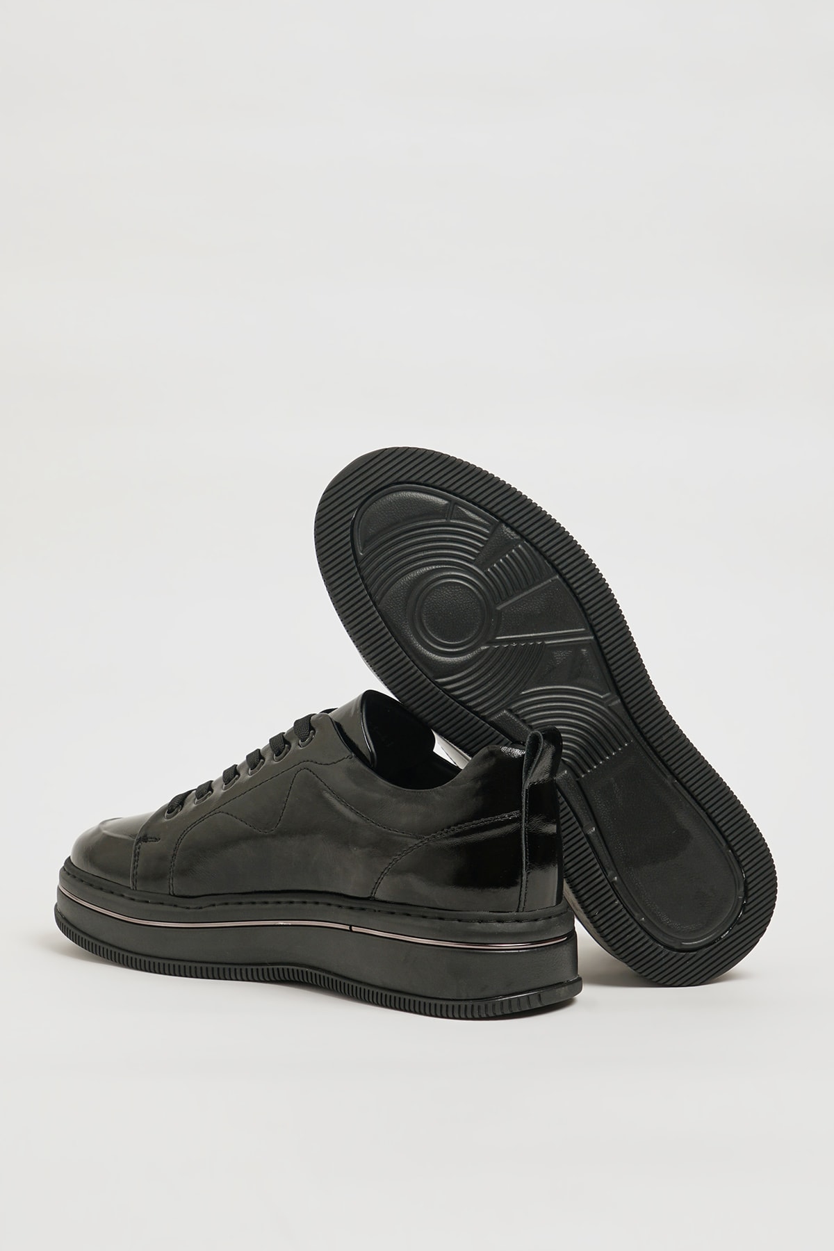 Samuel Model İthal Taban Hakiki Deri Sneaker Ayakkabı - SİYAH