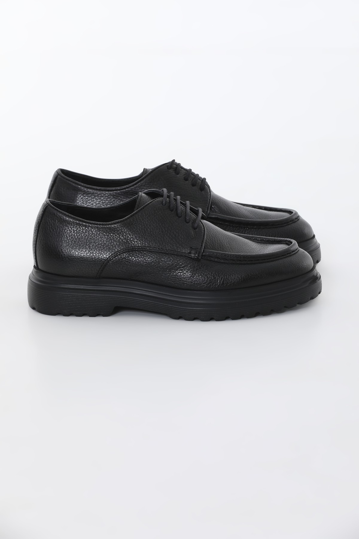 EVA SOLE GENUİNE FLOATER LEATHER CASUAL - Black