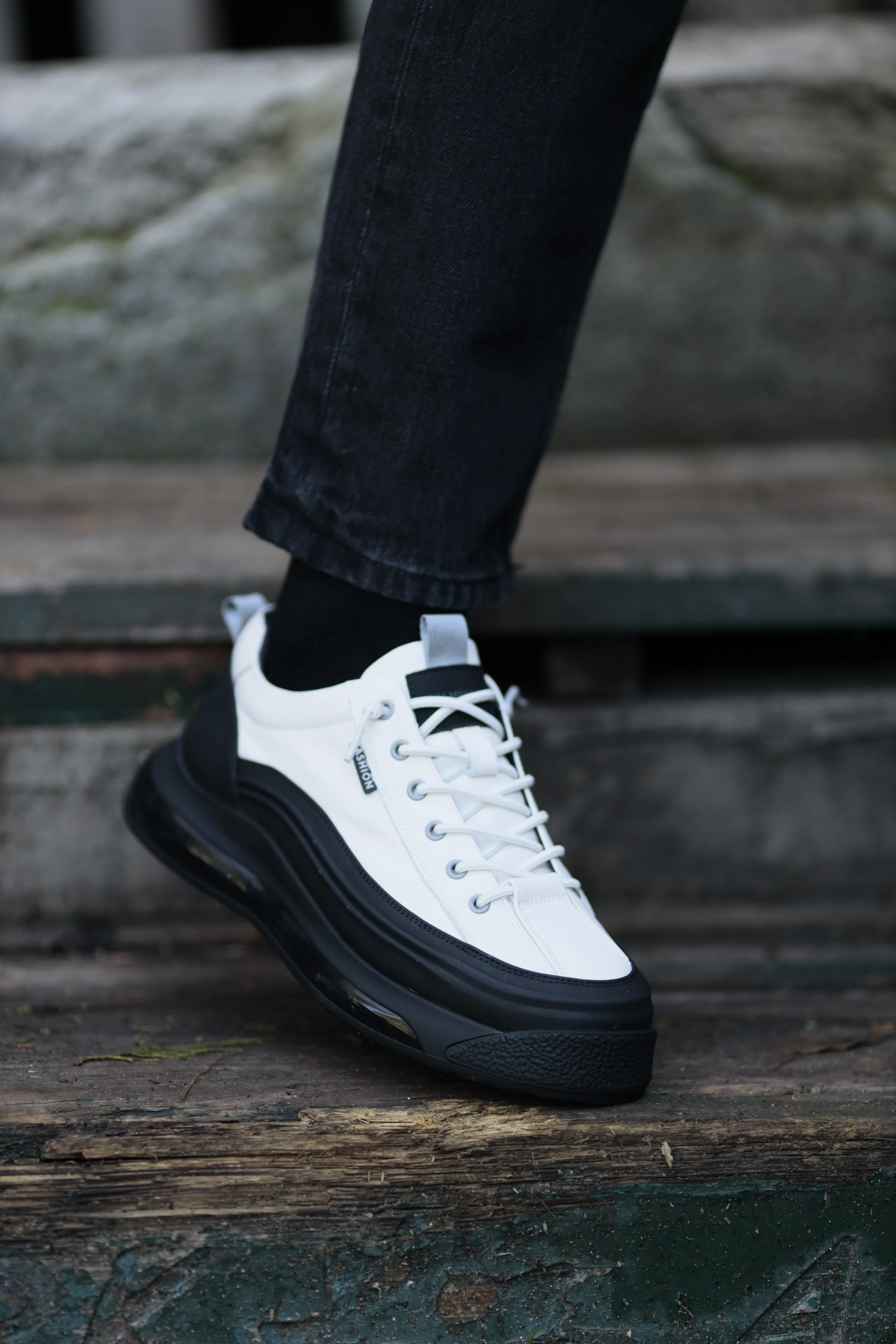 Omar Model Kombinasyonlu Deri İthal Taban Sneaker Ayakkabı