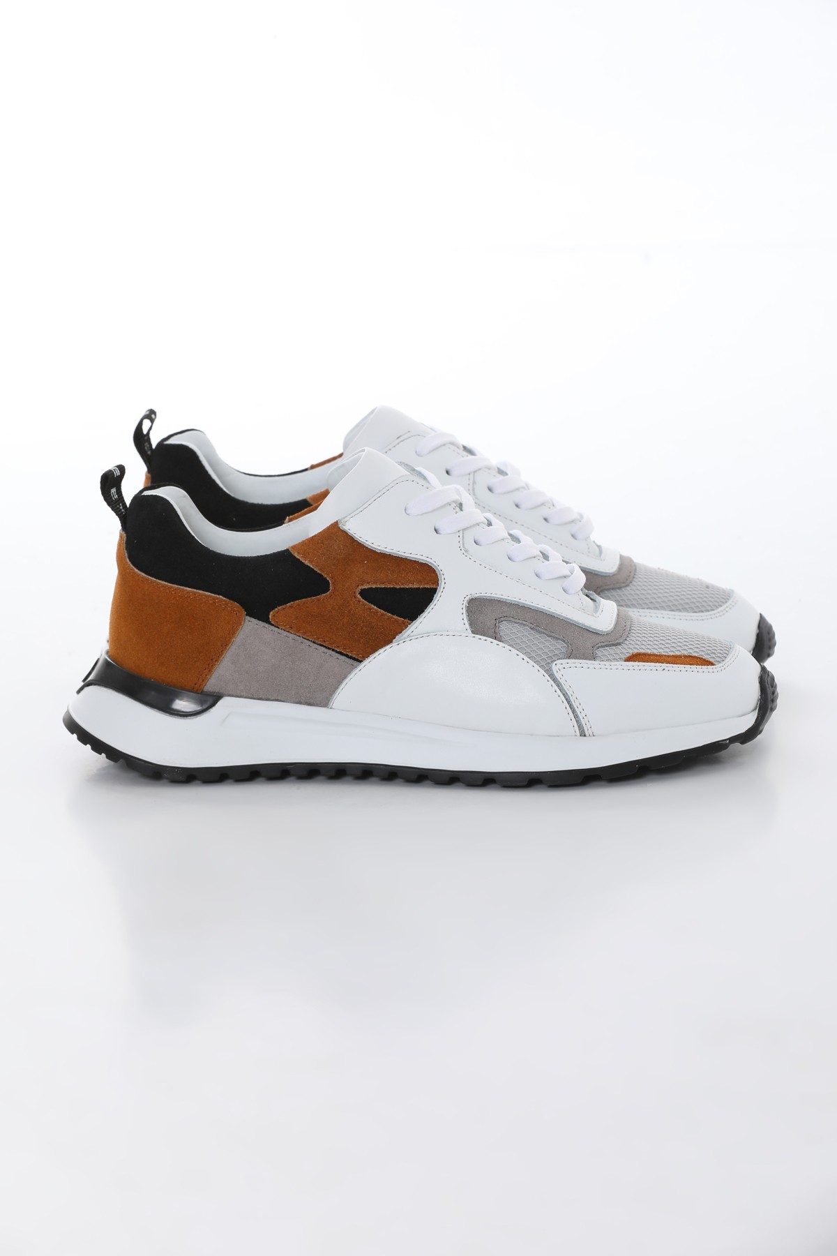 Eva Sole Combination Leather Sneaker Shoes - white