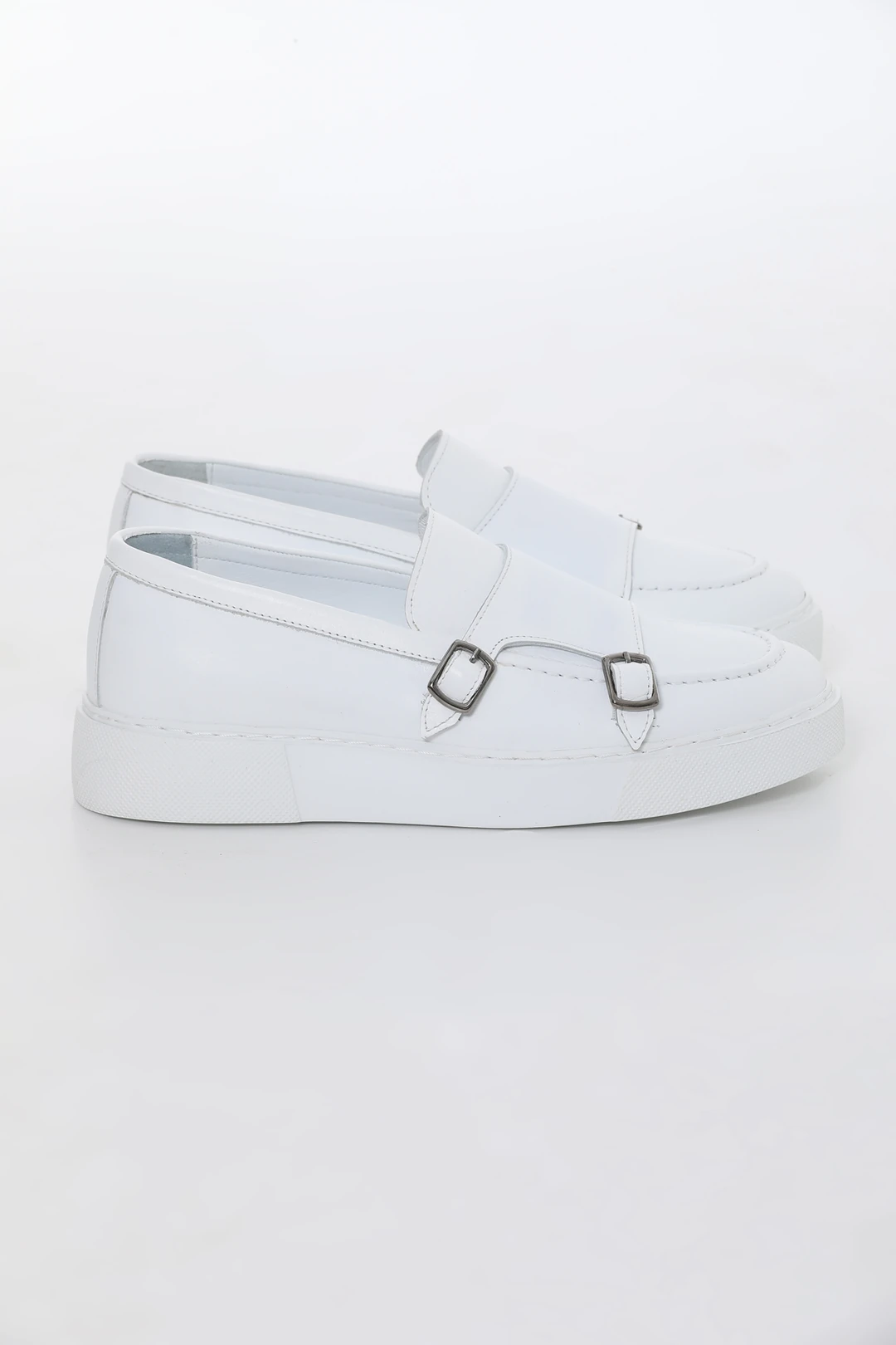 Vayne Model Çift Toka Detaylı Hakiki Deri Eva Taban Casual Ayakkabı