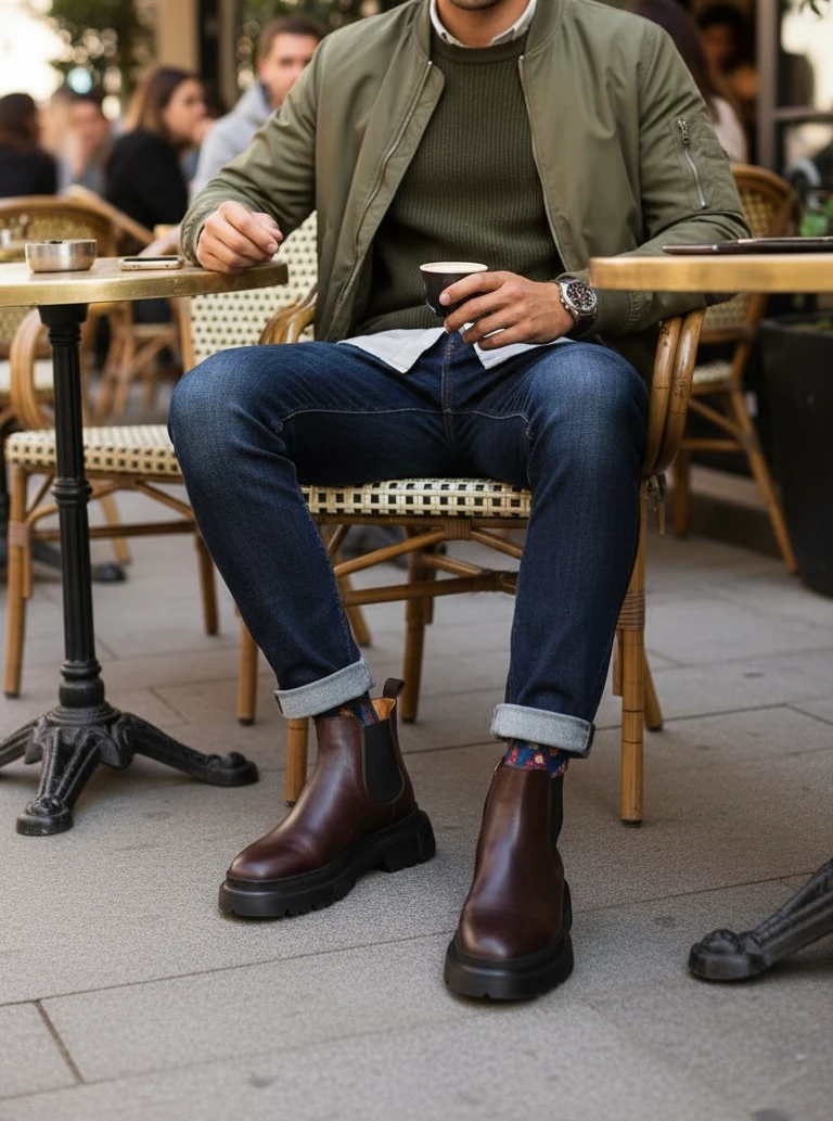 Agustin Model Hakiki Natural Deri Eva Taban Chelsea Bot