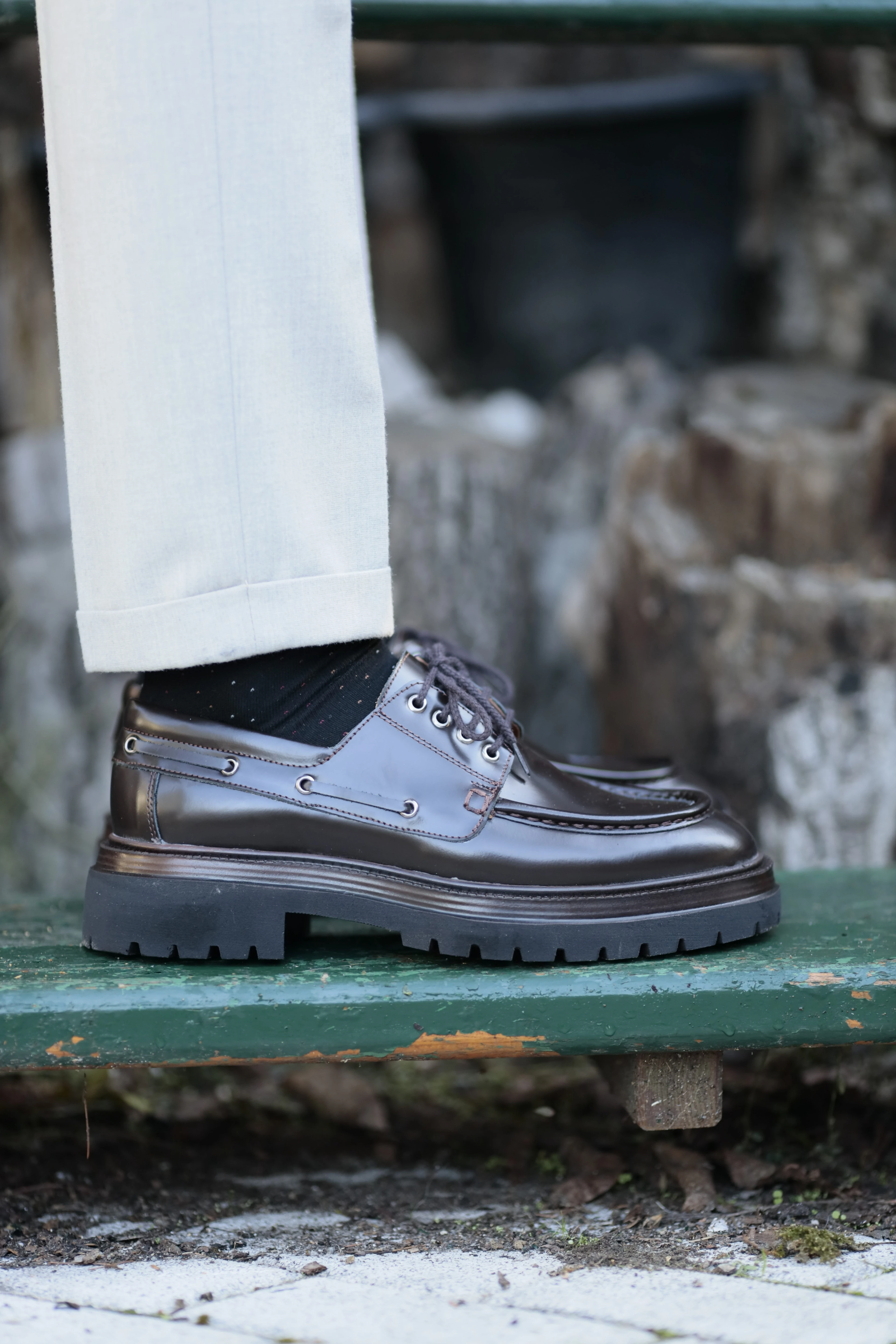 Sinyor Model Eva Taban Açma Deri Casual Ayakkabı