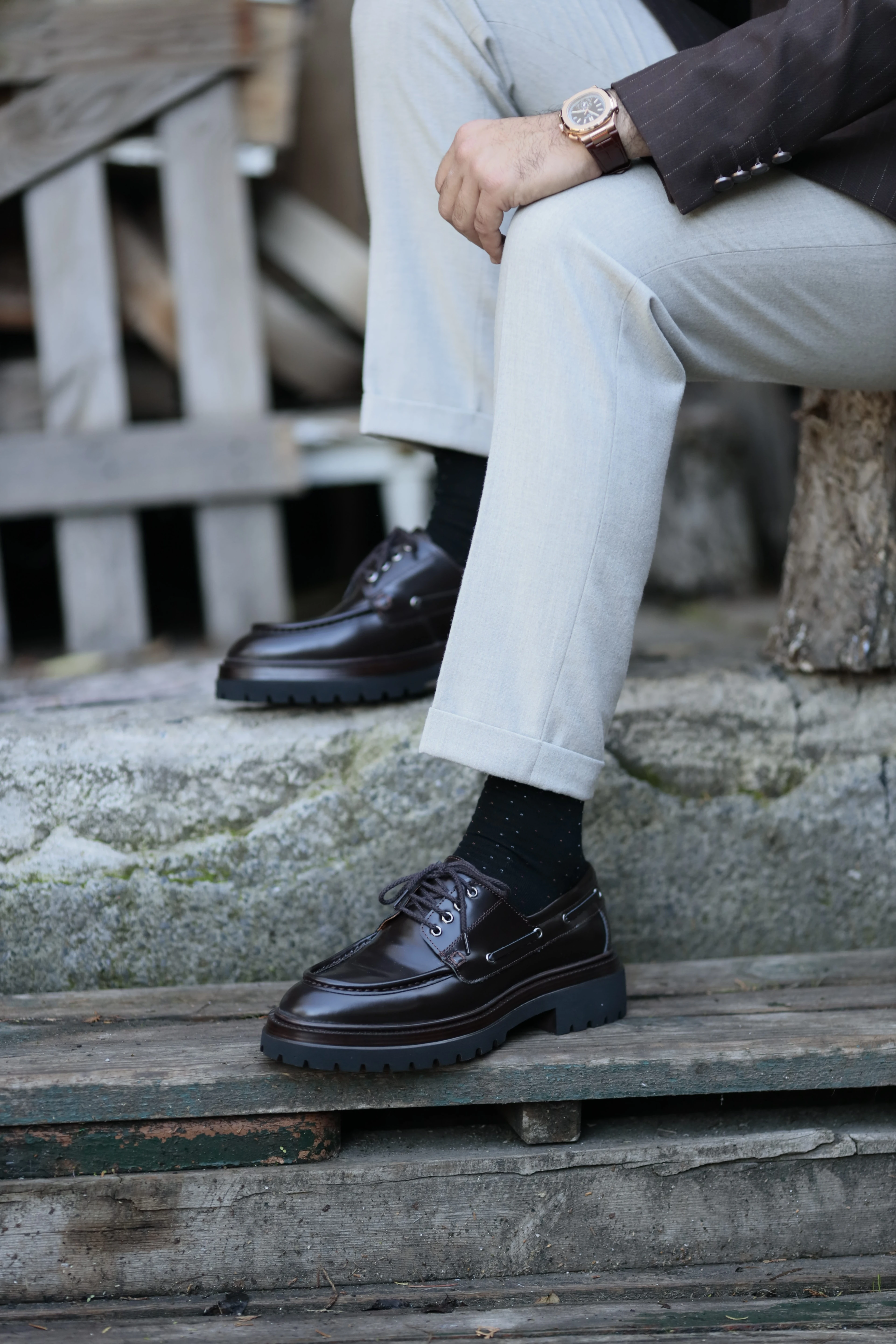 Sinyor Model Eva Taban Açma Deri Casual Ayakkabı