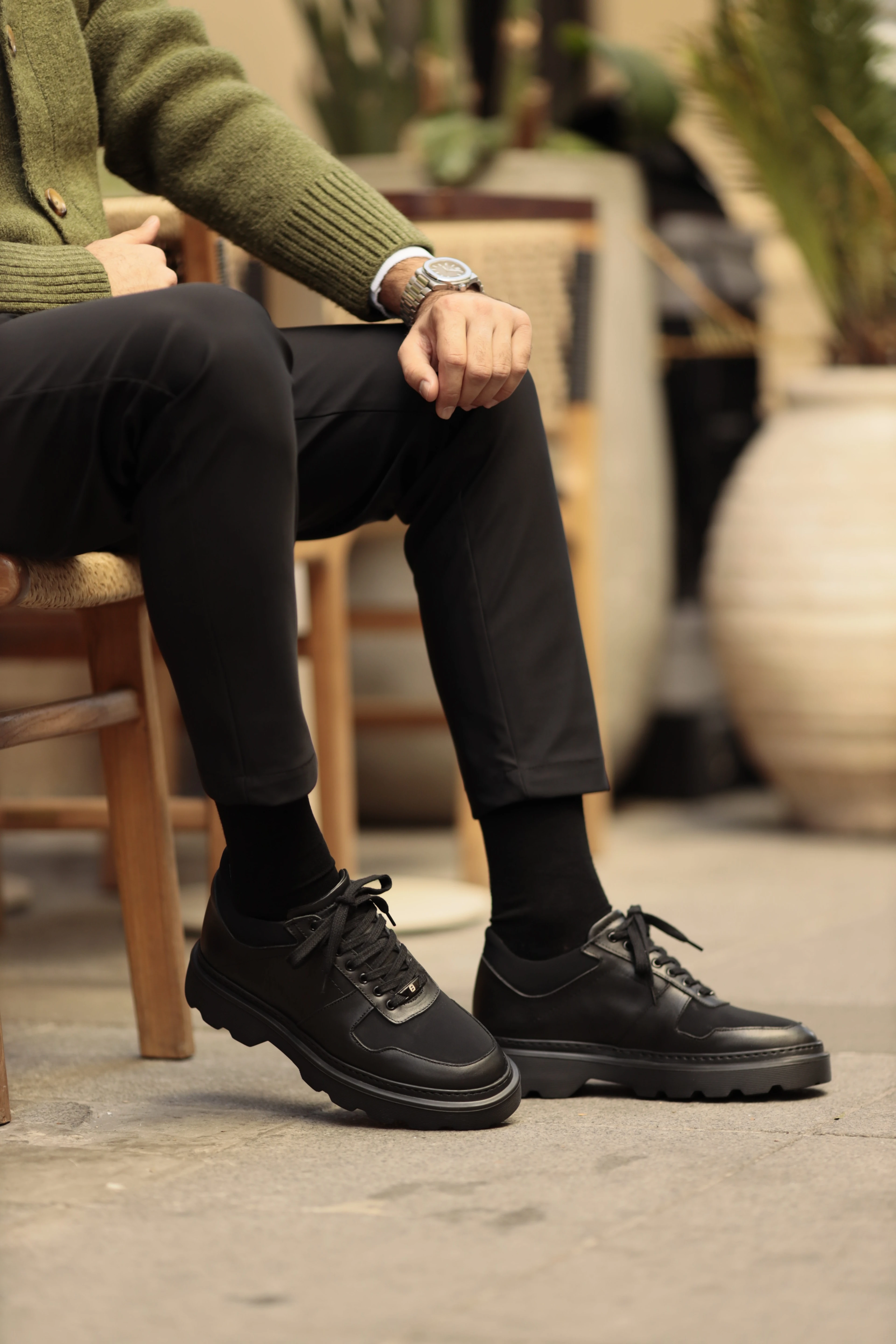 Karel Model Eva Taban Hakiki Natural Deri Casual Ayakkabı - SİYAH