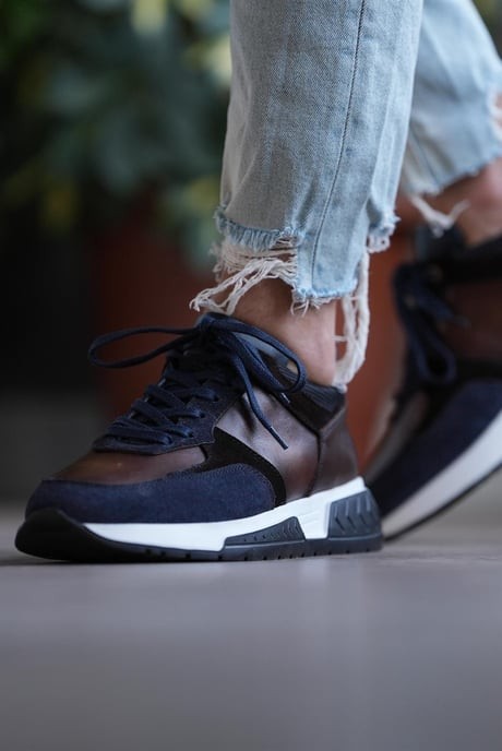 Marvin Model Eva Taban Kombinasyonlu Deri Sneaker Ayakkabı