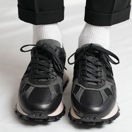 Harry V2 Model Kombinasyonlu Deri Eva Model Sneaker Ayakkabı - SİYAH