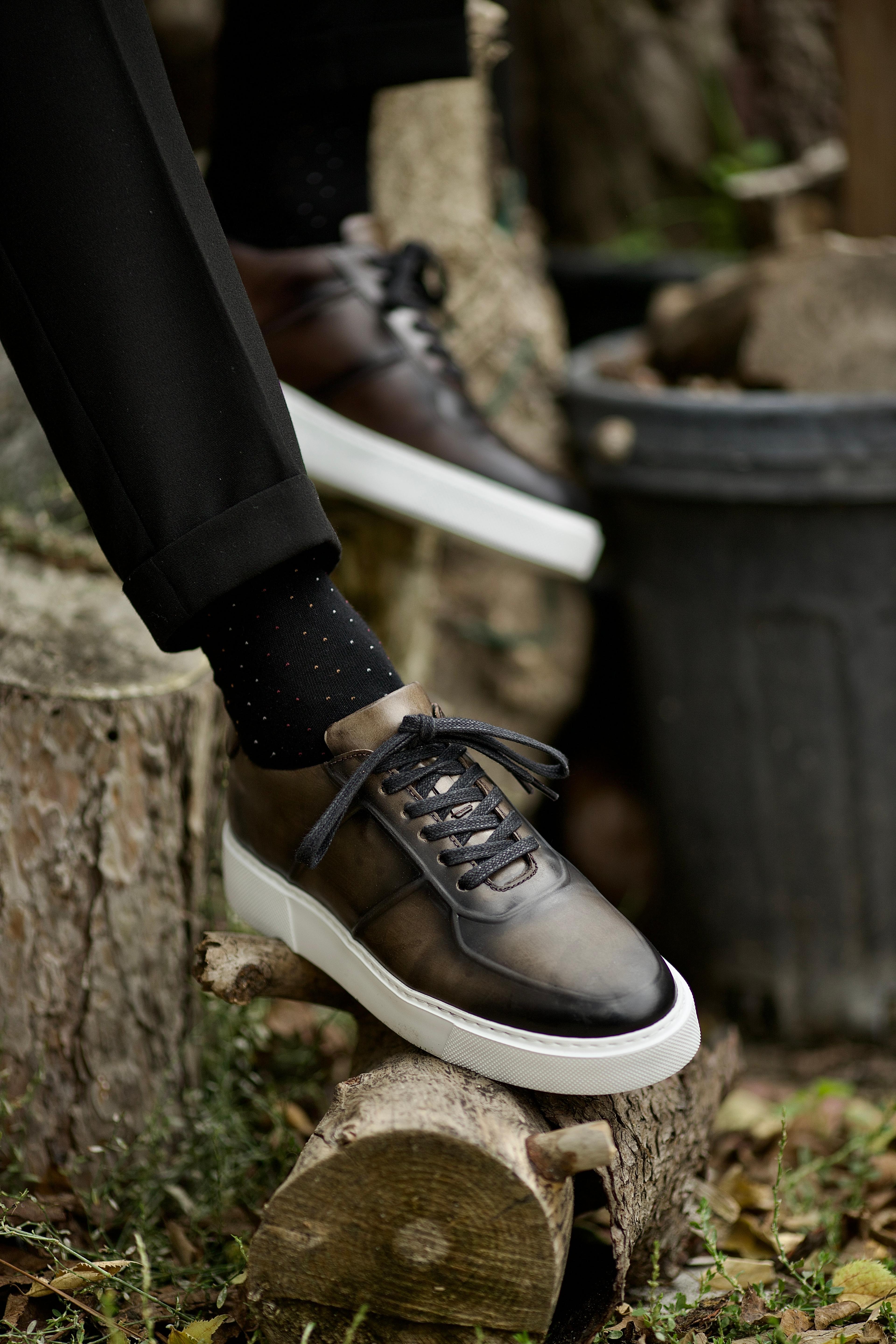 Eliot Model Natural Deri Sneaker Ayakkabı