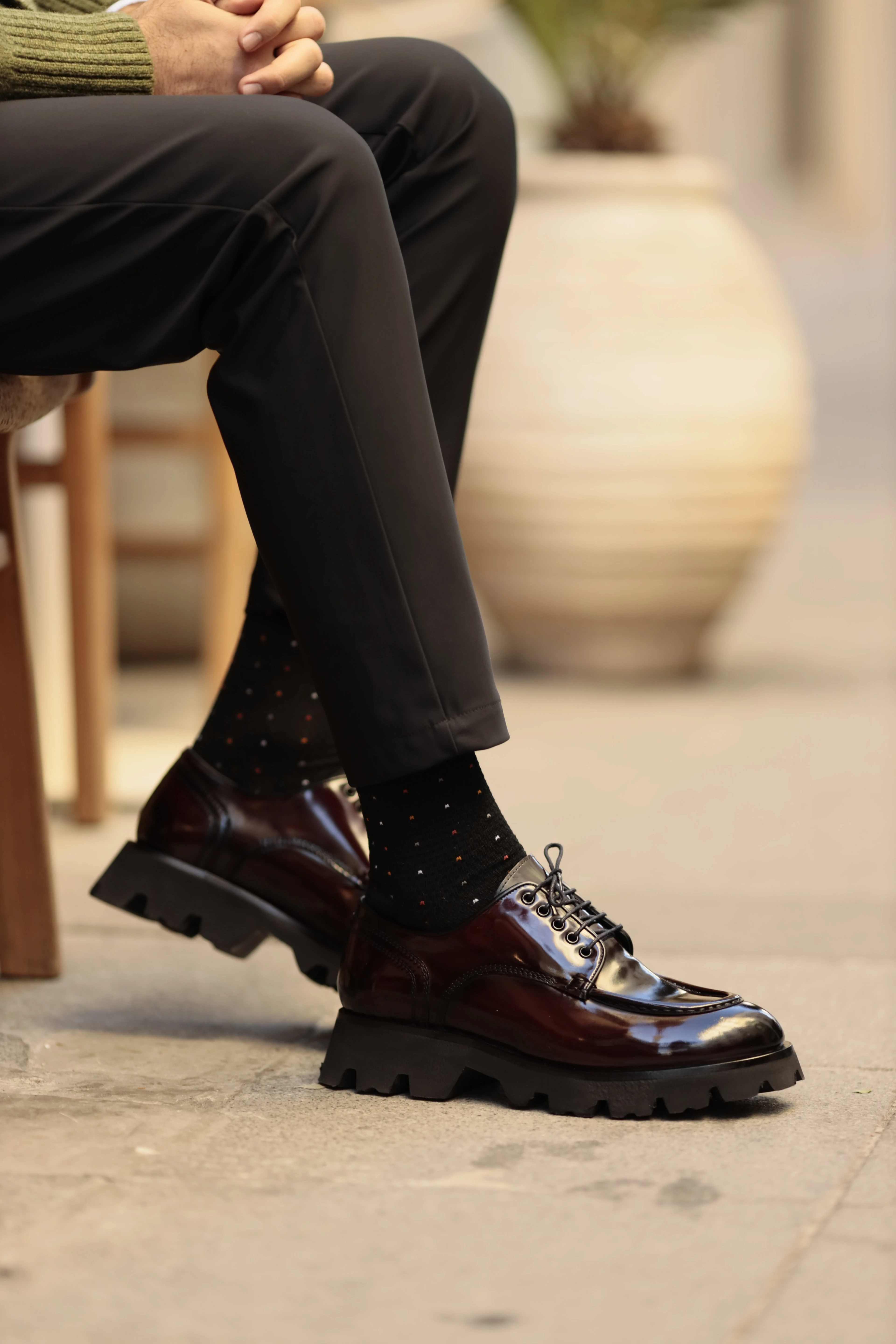 Daniel Model İthal Taban Hakiki Deri Casual Ayakkabı - BORDO