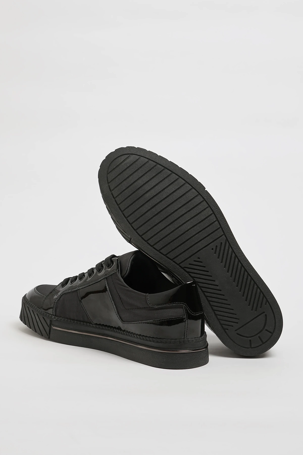 Kanada Model Kombinasyonlu Deri İthal Taban Sneaker Ayakkabı