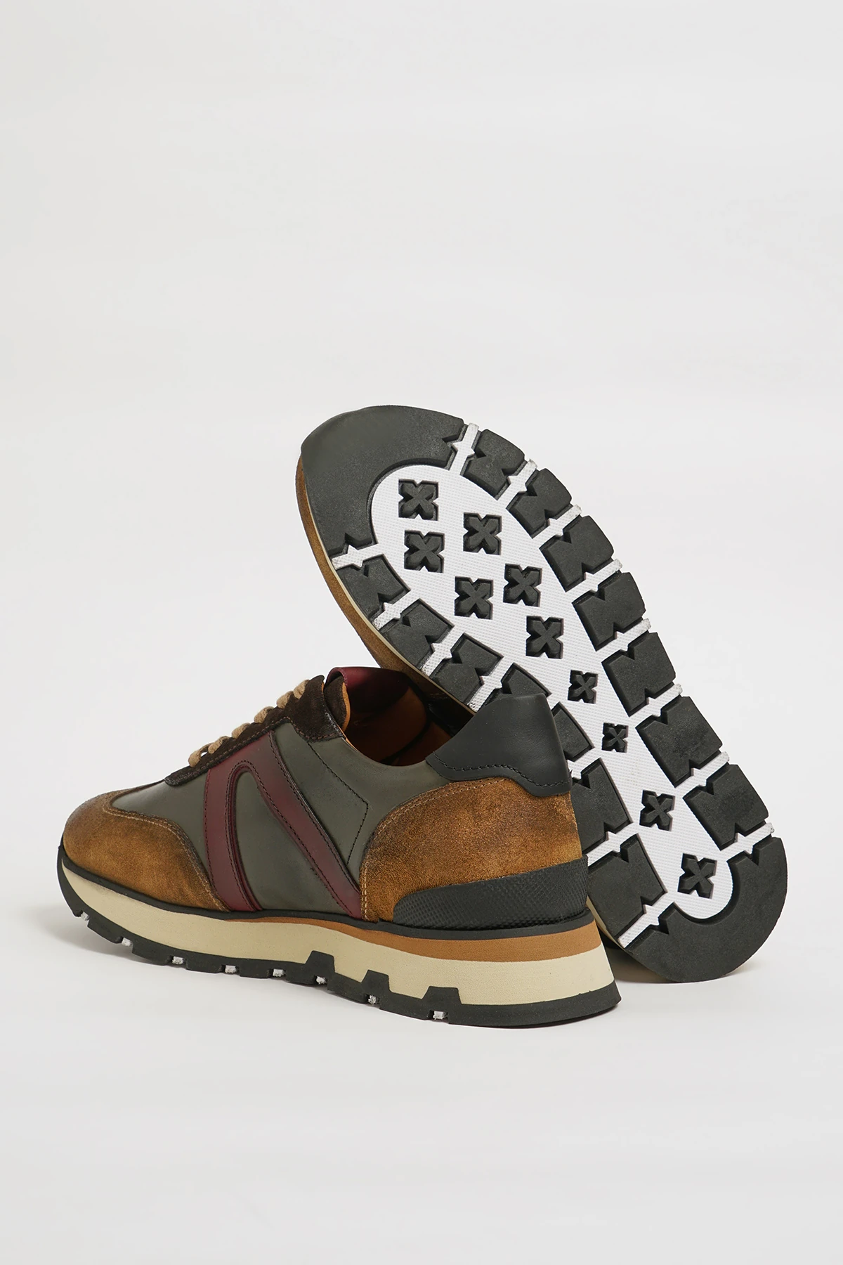 Fernando Model Kombinasyonlu Deri Eva Taban Sneaker Ayakkabı - TABA