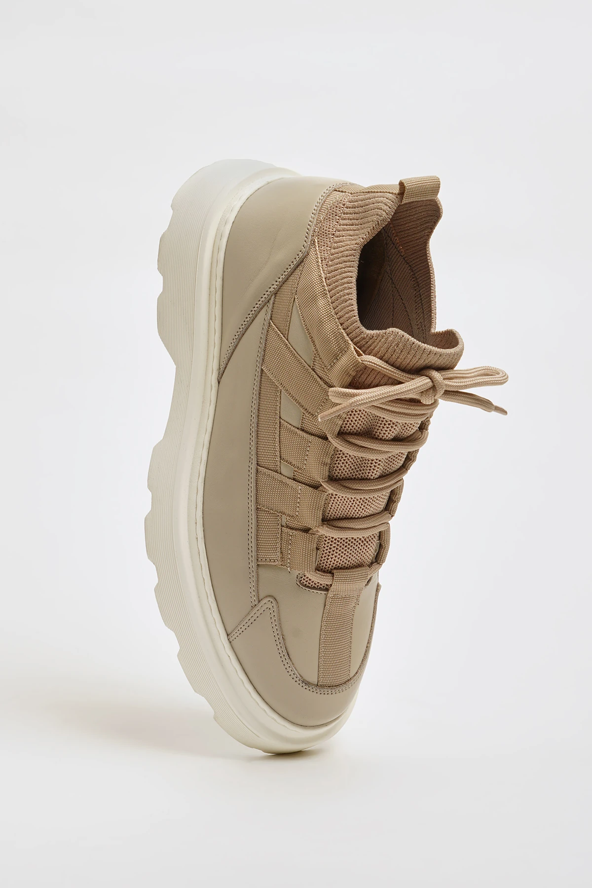 Roberto Model Eva Taban Kombinasyonlu Deri Bot - BEJ