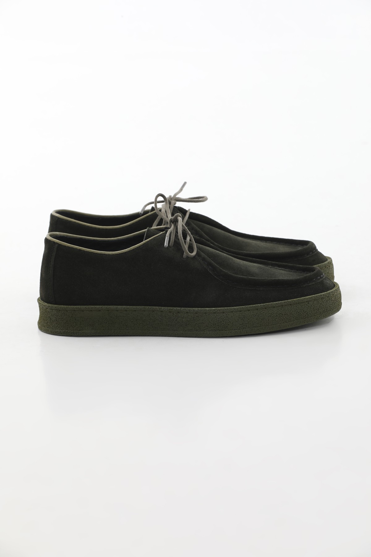 RUBBER SOLE KHAKI SUEDE LEATHER CASUAL - Green