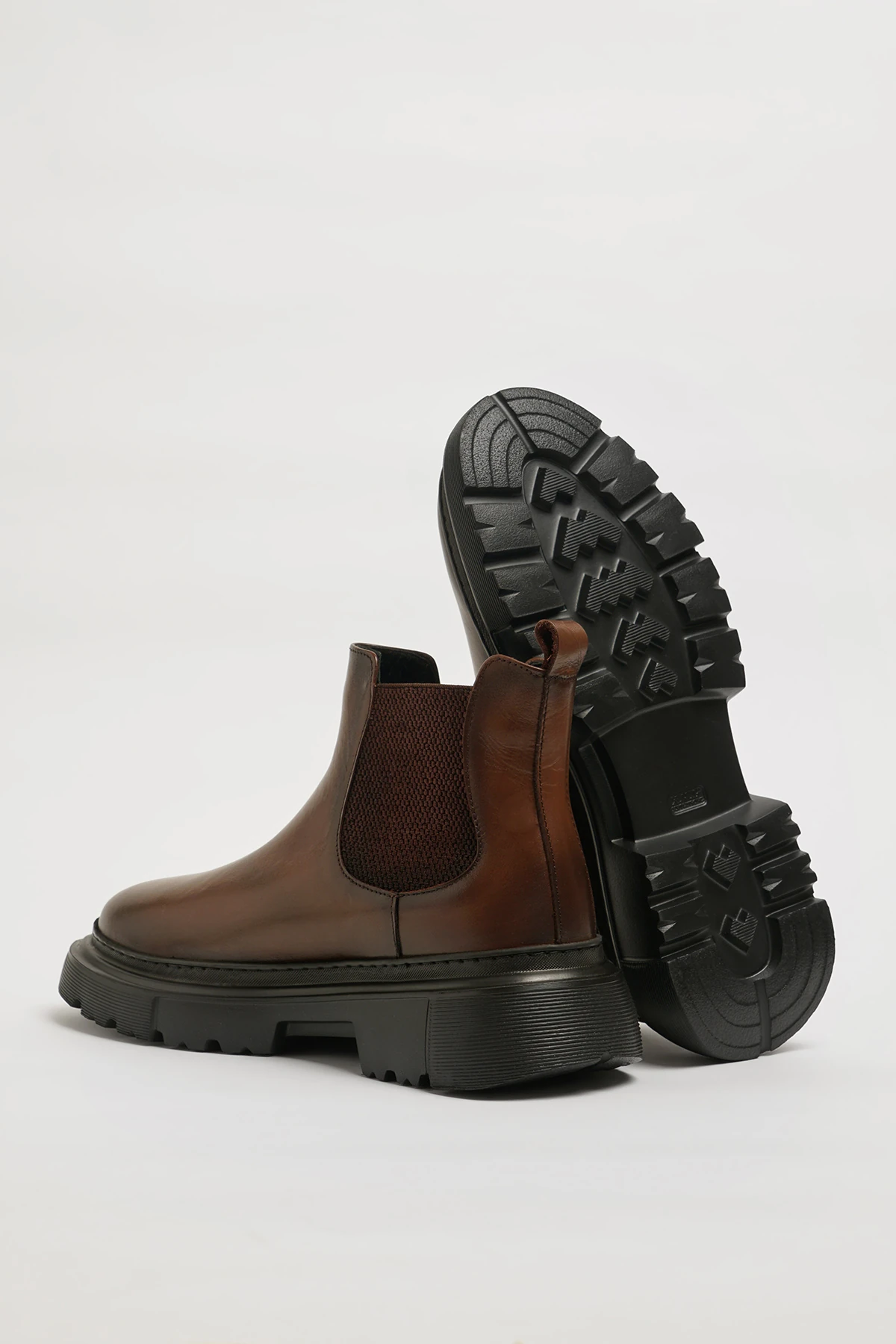 Agustin Model Hakiki Natural Deri Eva Taban Chelsea Bot - KAHVERENGİ