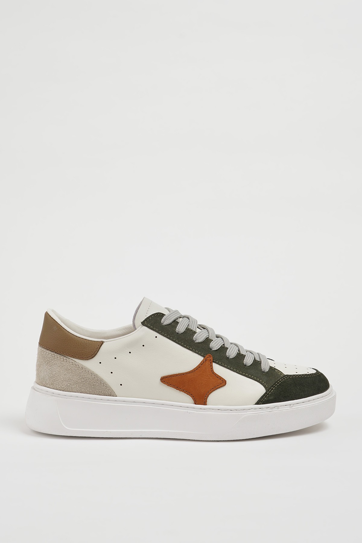 Berry Model Hakiki Kombinasyonlu Deri İthal Taban Sneaker Ayakkabı