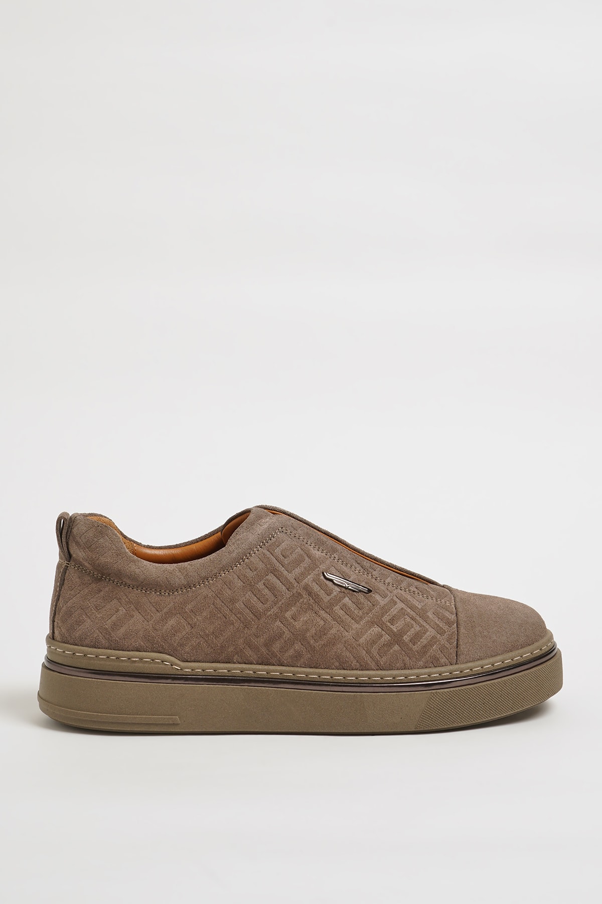 Presley V2 Model Süet Deri İthal Taban Sneaker Ayakkabı - KAHVERENGİ