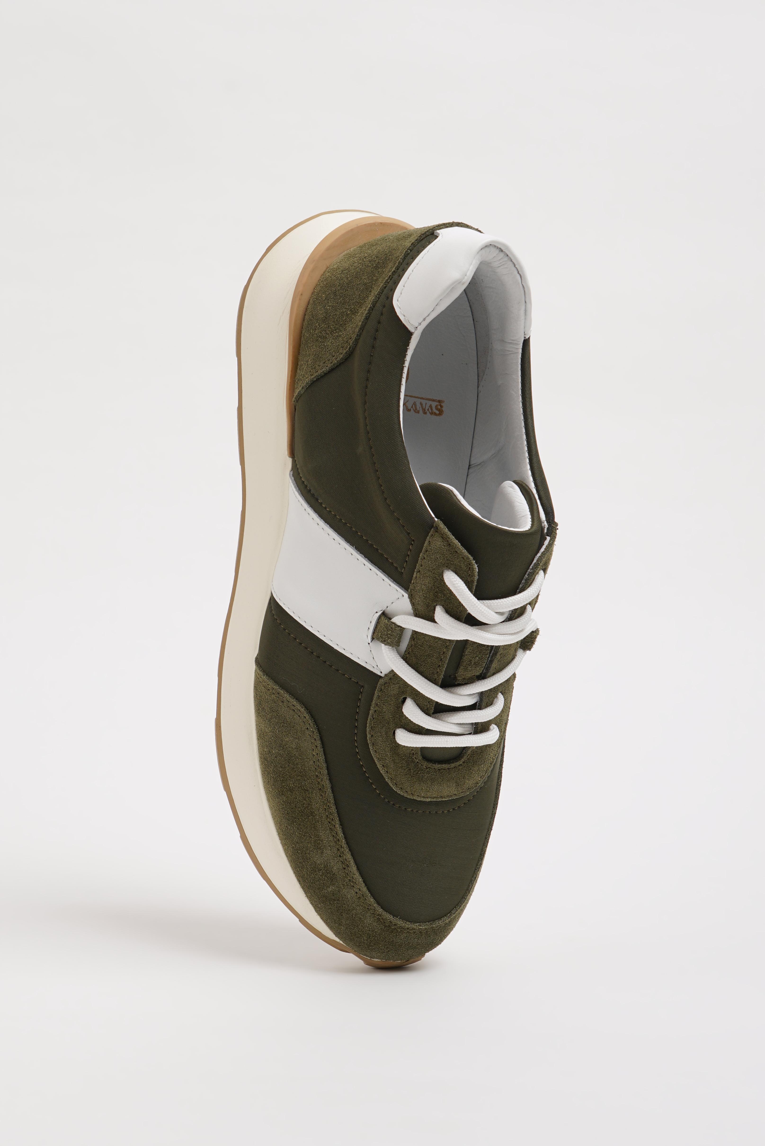 Groom Model Kombinasyonlu Deri İthal Taban Sneaker Ayakkabı