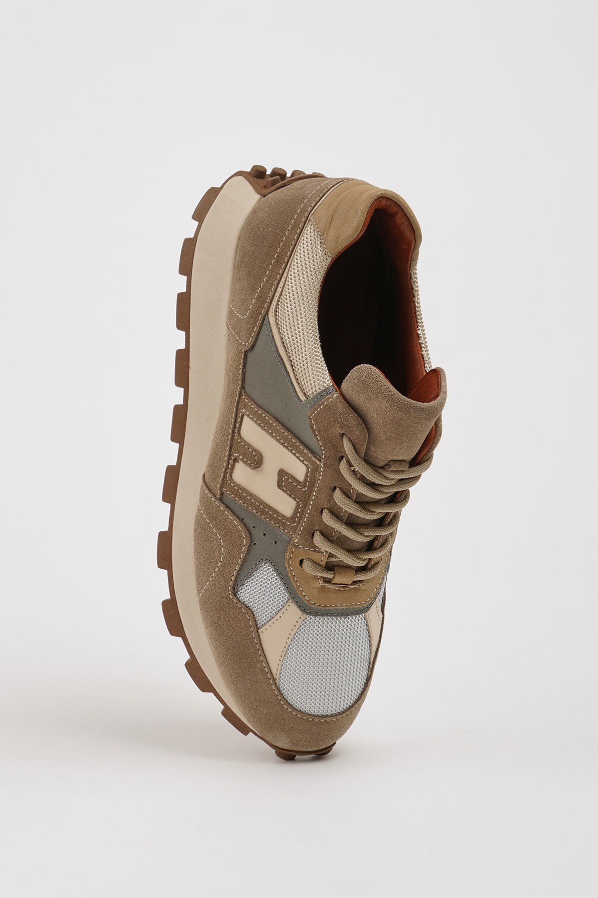 Harry V2 Model Kombinasyonlu Deri Eva Model Sneaker Ayakkabı - BEJ