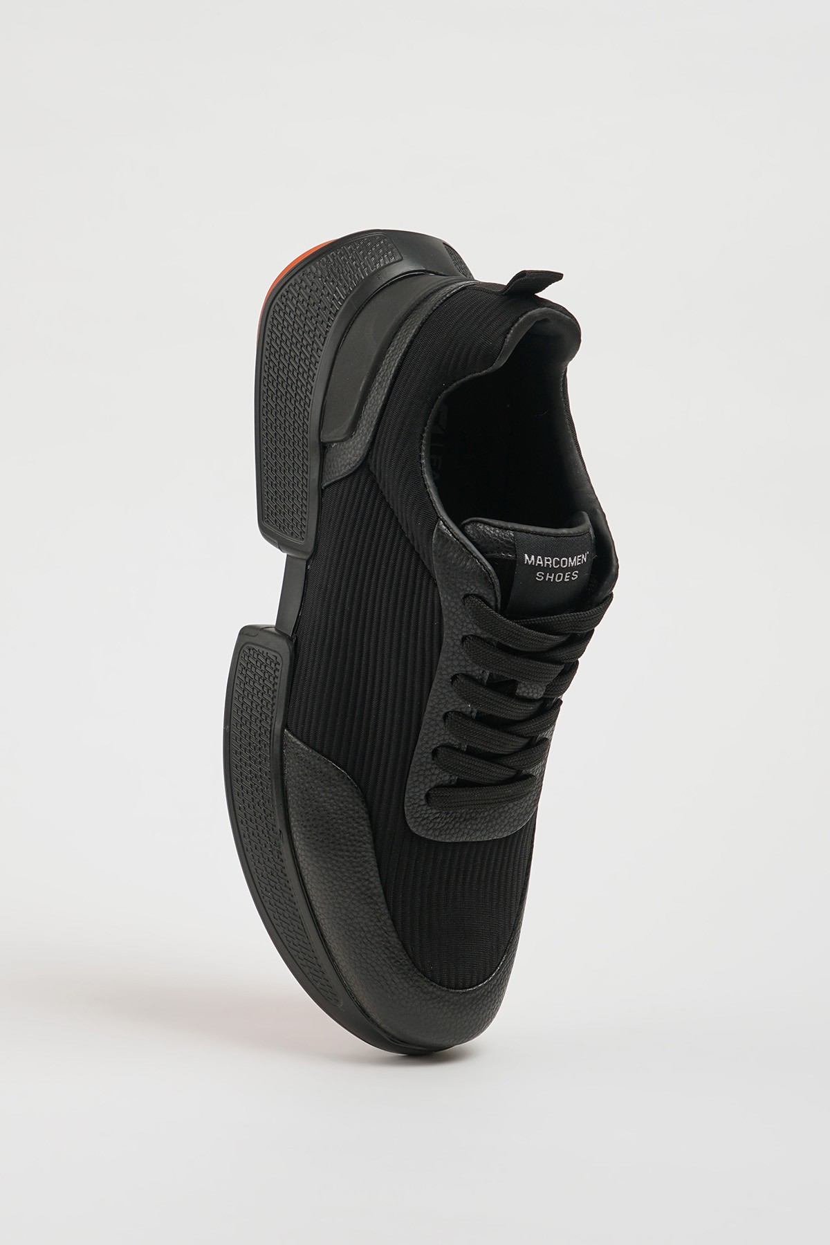 Valery Model Hakiki Kombinasyonlu Deri İthal Taban Sneaker Ayakkabı - SİYAH TABAN
