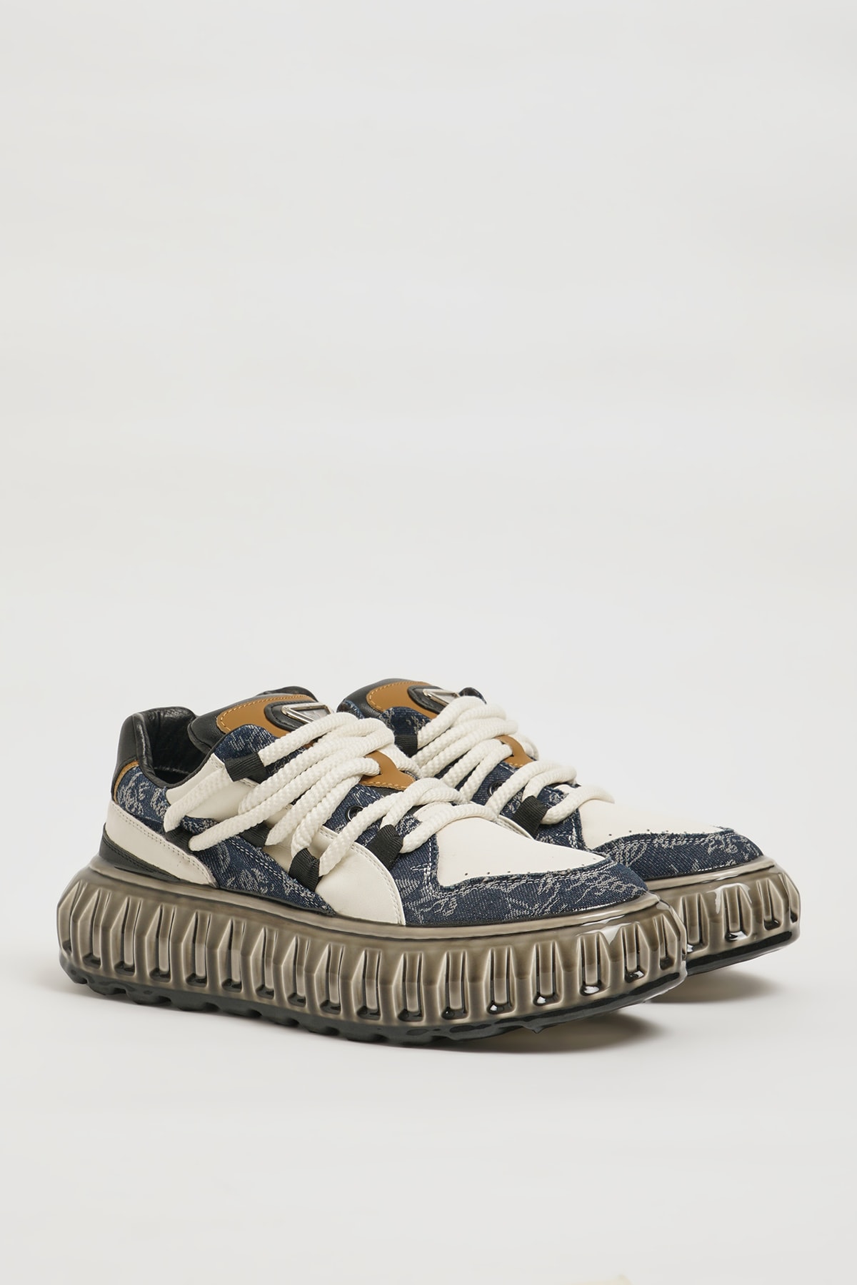 Hernan Model İthal Taban Kombinasyonlu Deri Sneaker Ayakkabı - MULTİ COLOR