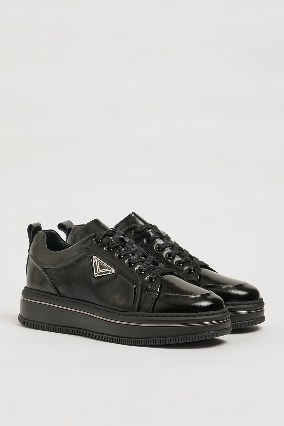 Samuel Model İthal Taban Hakiki Deri Sneaker Ayakkabı - SİYAH
