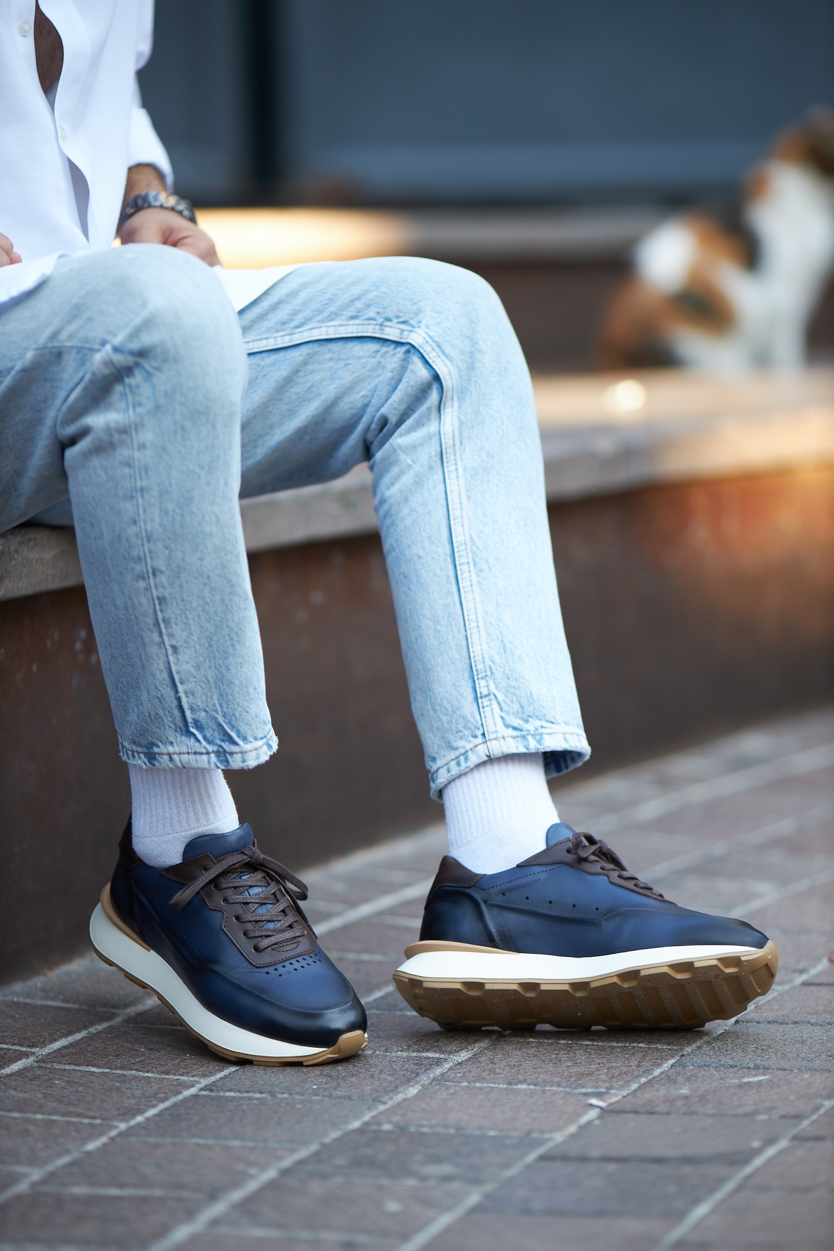 Venüs Model Silikon Taban Hakiki Deri Erkek Sneakers Ayakkabı