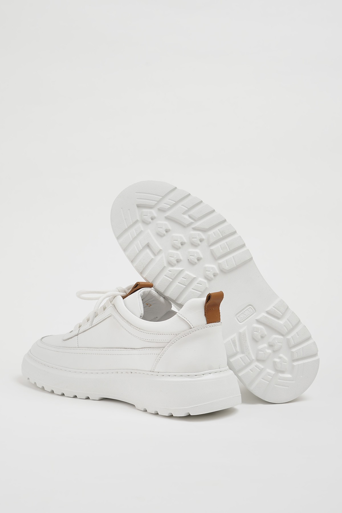 Zodiac Model Hakiki Kombinasyonlu Deri Eva Taban Sneaker Ayakkabı - BEYAZ