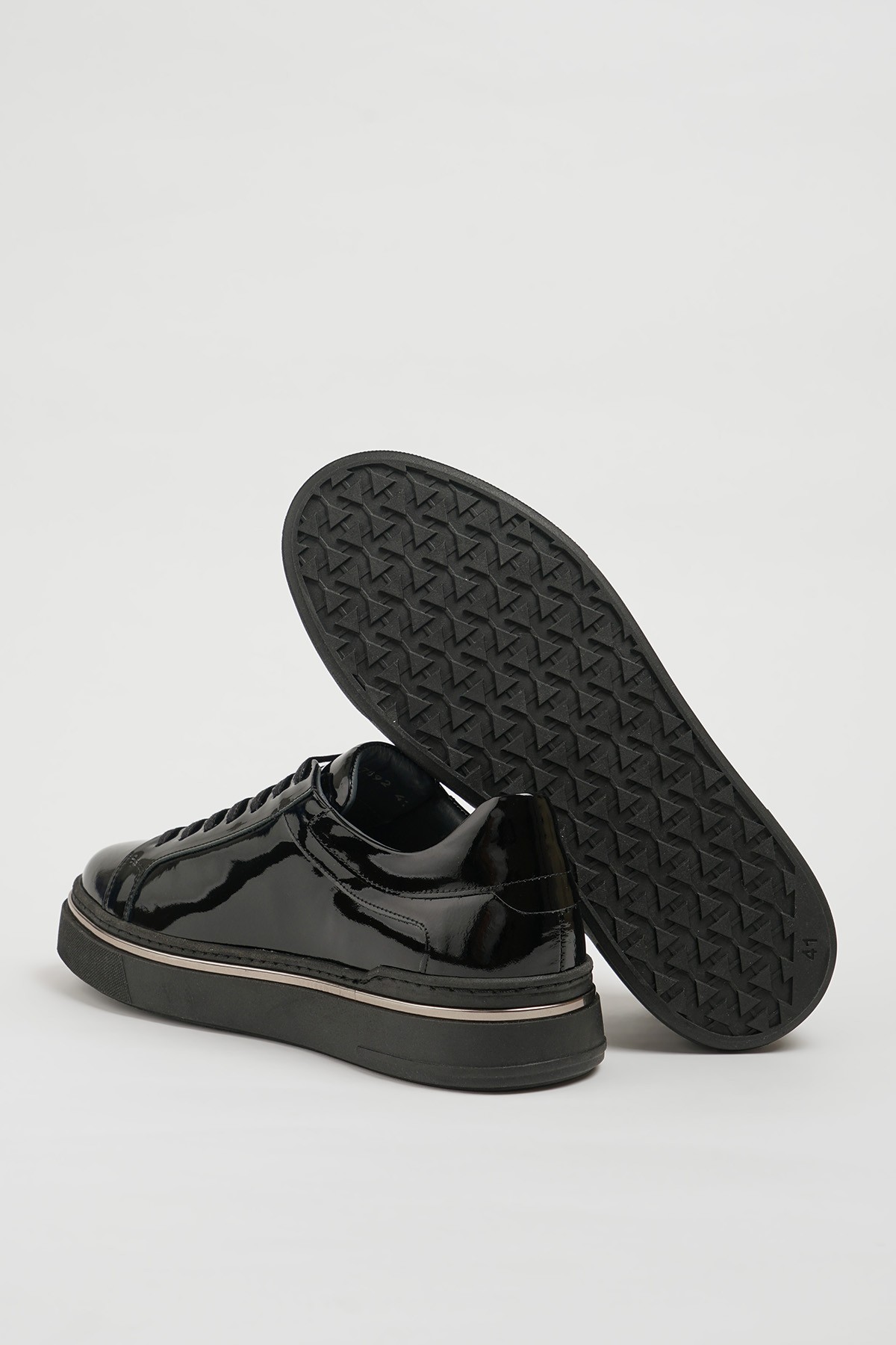 Titanik Model Hakiki Natural Deri İthal Taban Sneaker Ayakkabı - SİYAH