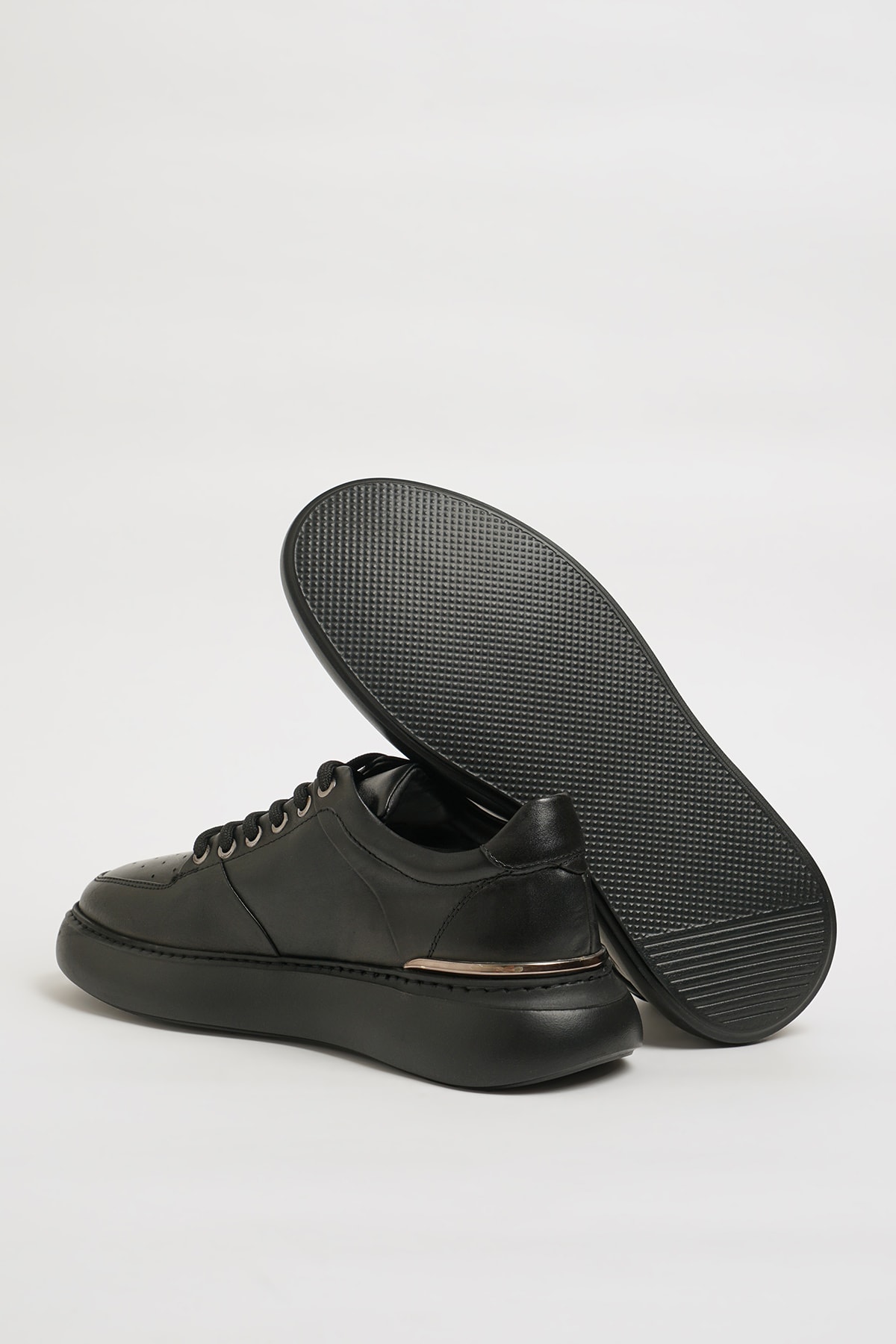 Gilbert Model Eva Taban Hakiki Deri Sneaker Ayakkabı - SİYAH