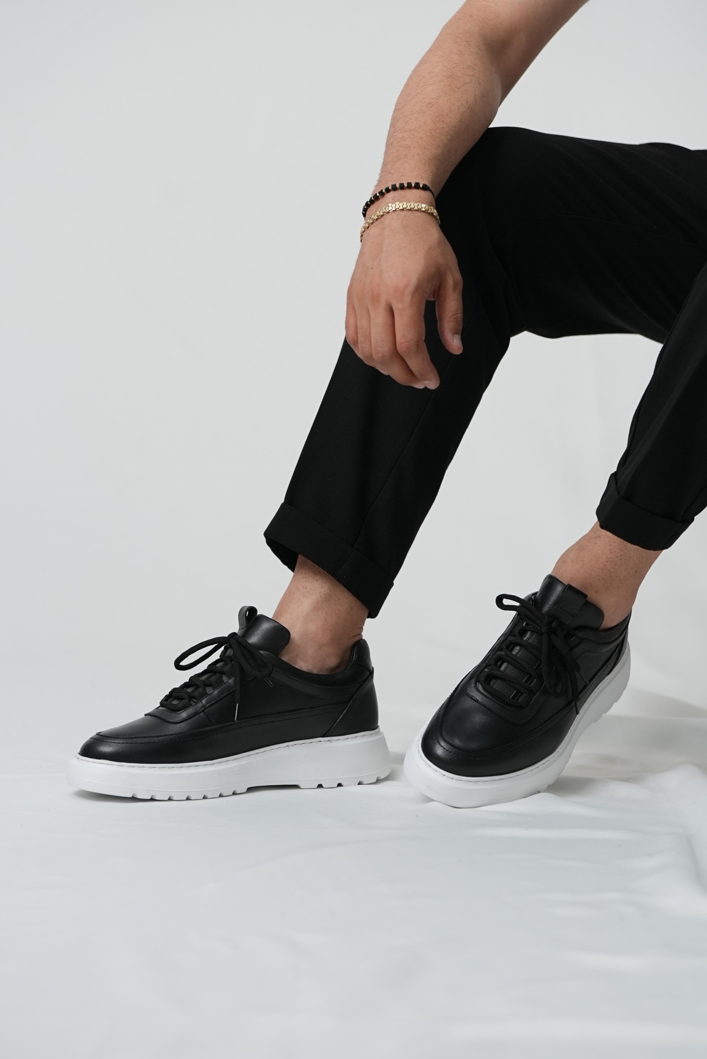 Zodiac Model Hakiki Kombinasyonlu Deri Eva Taban Sneaker Ayakkabı