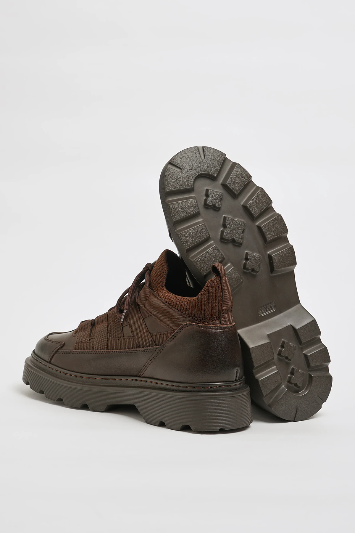 Roberto Model Eva Taban Kombinasyonlu Deri Bot - KAHVERENGİ