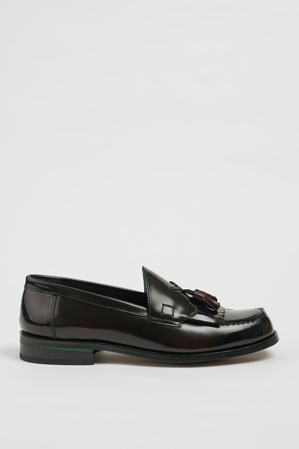 Kuin Model Hakiki Açma Deri Eva Taban Loafer Ayakkabı - BORDO