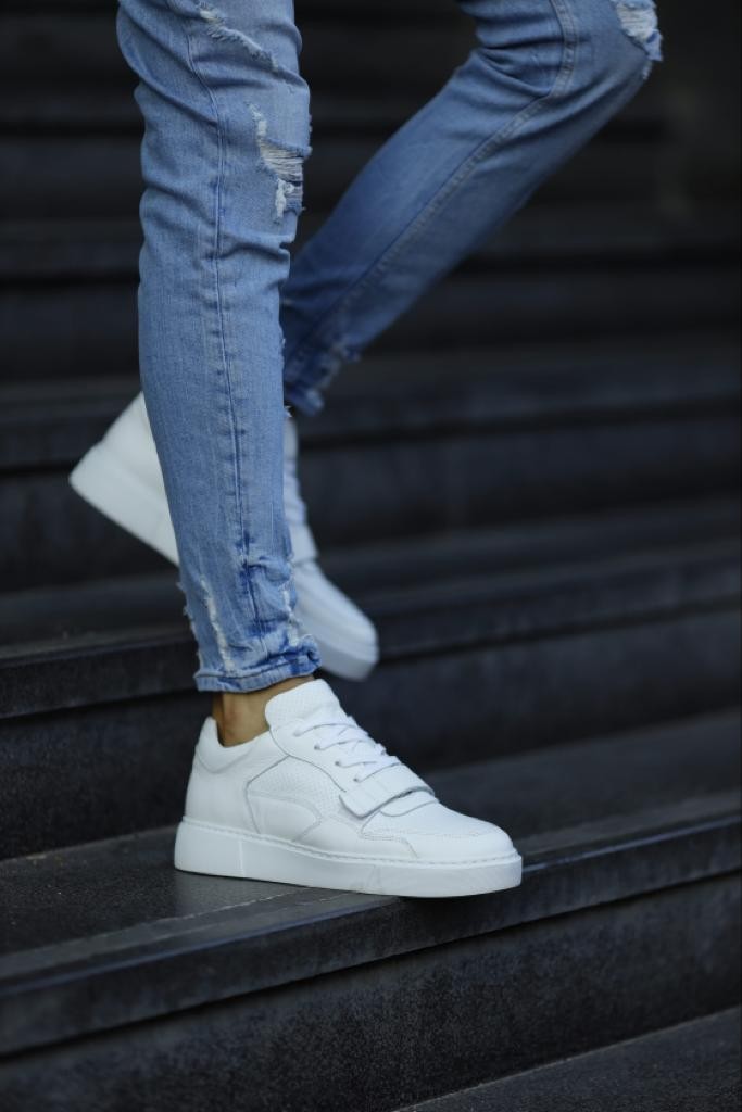 Eva Taban Cırt Detaylı Hakiki Deri Sneaker Ayakkabı