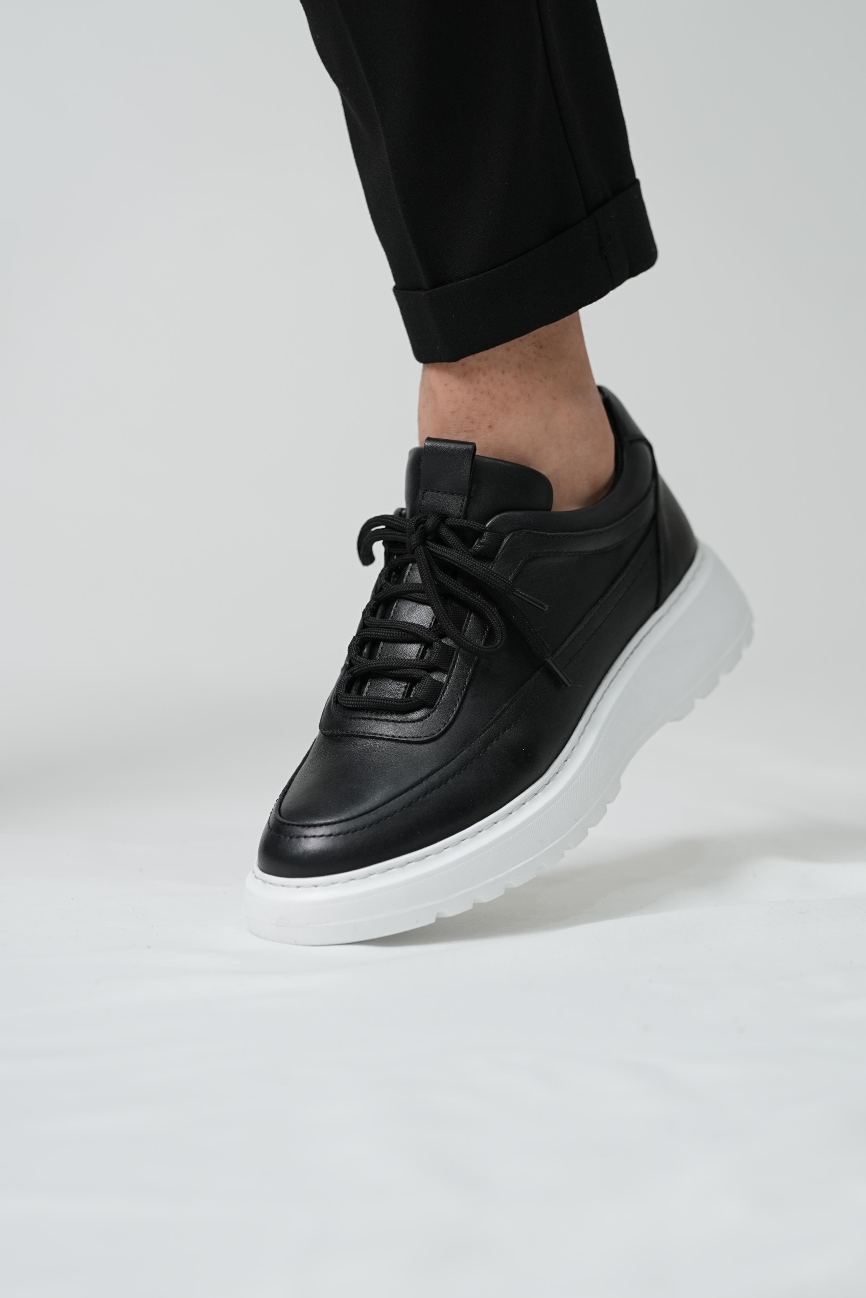 Zodiac Model Hakiki Kombinasyonlu Deri Eva Taban Sneaker Ayakkabı