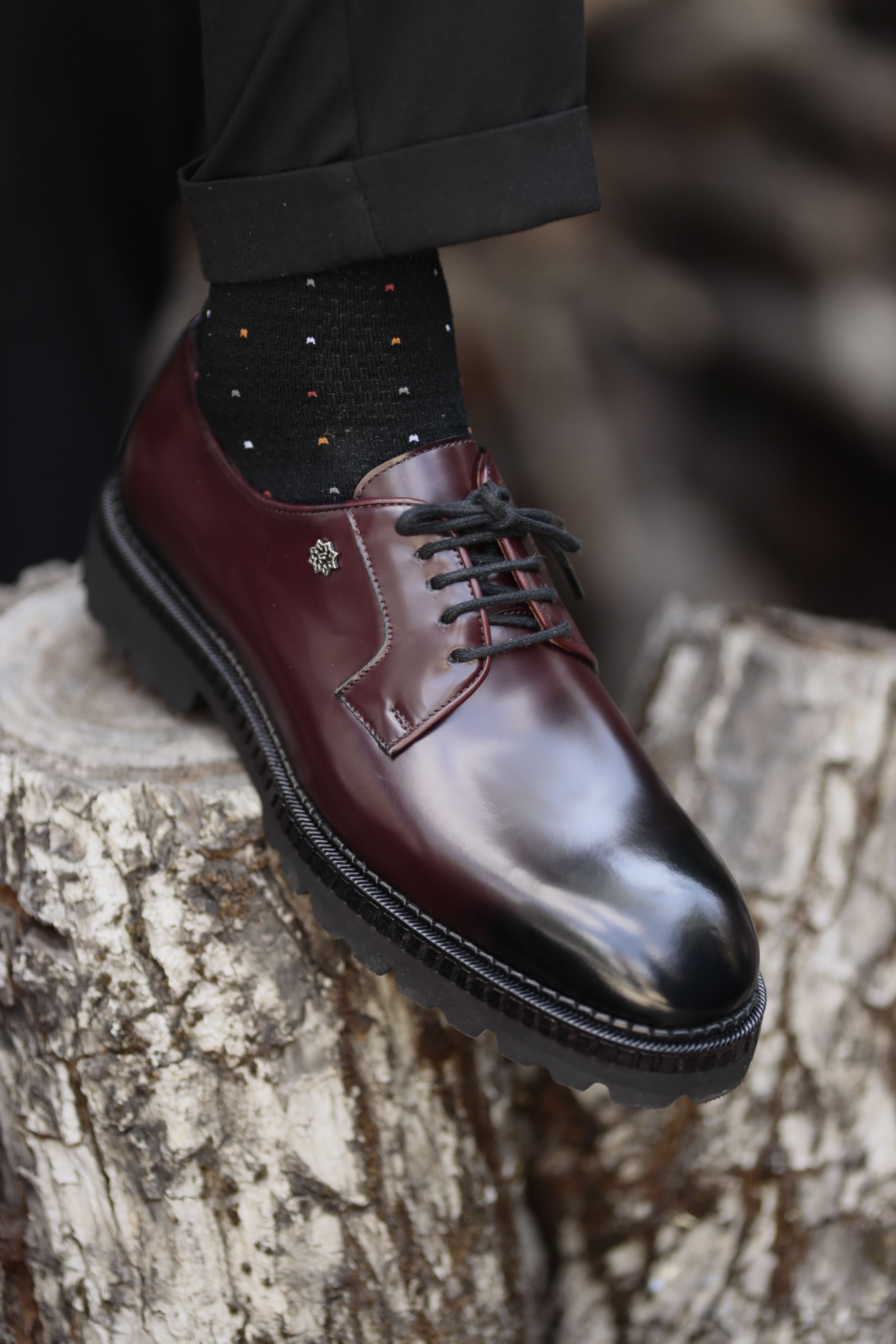 Owen Model Hakiki Açma Deri Sarma Taban Casual Ayakkabı - BORDO