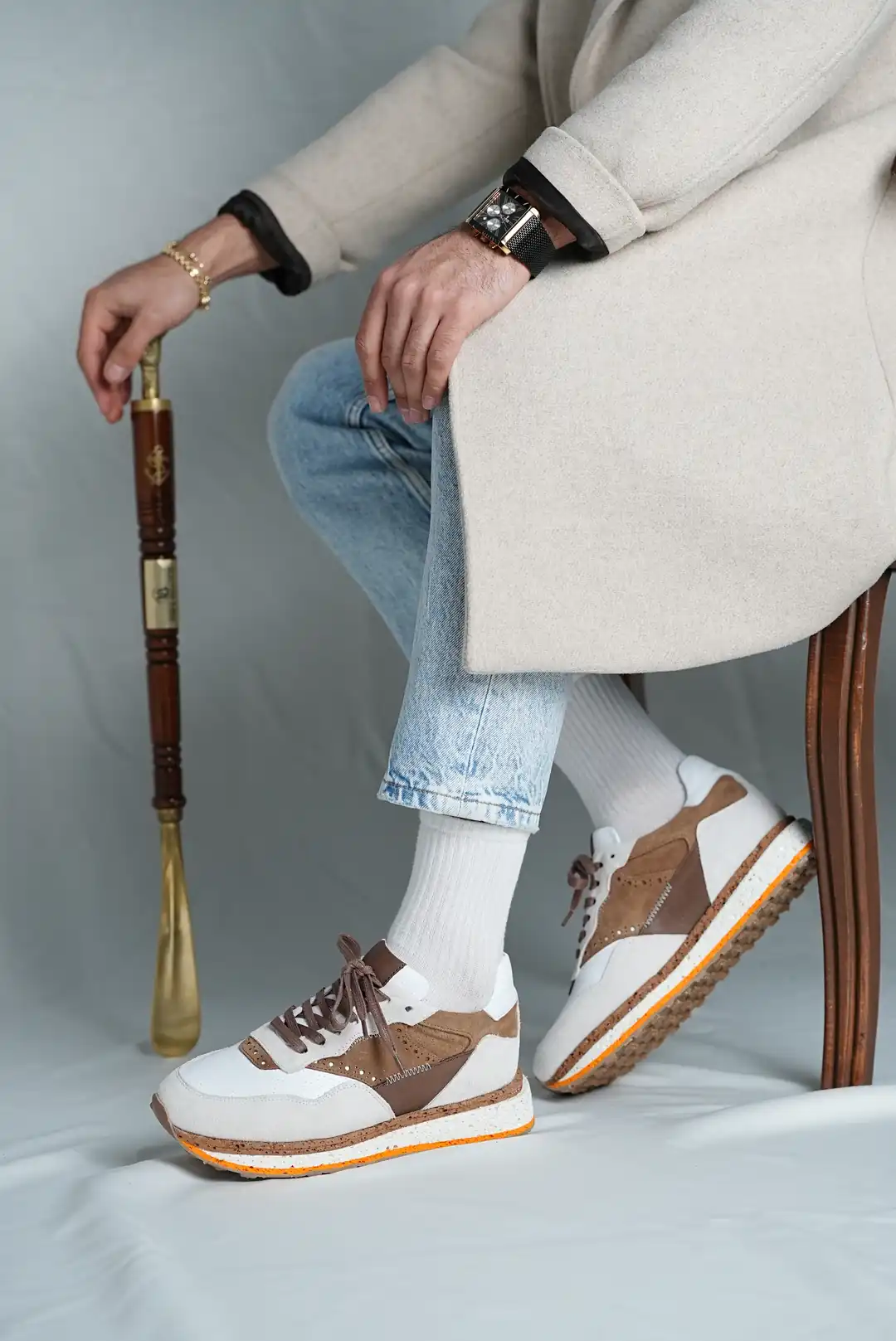 Olivier Model Kombinasyonlu Deri Eva Taban Sneaker Ayakkabı