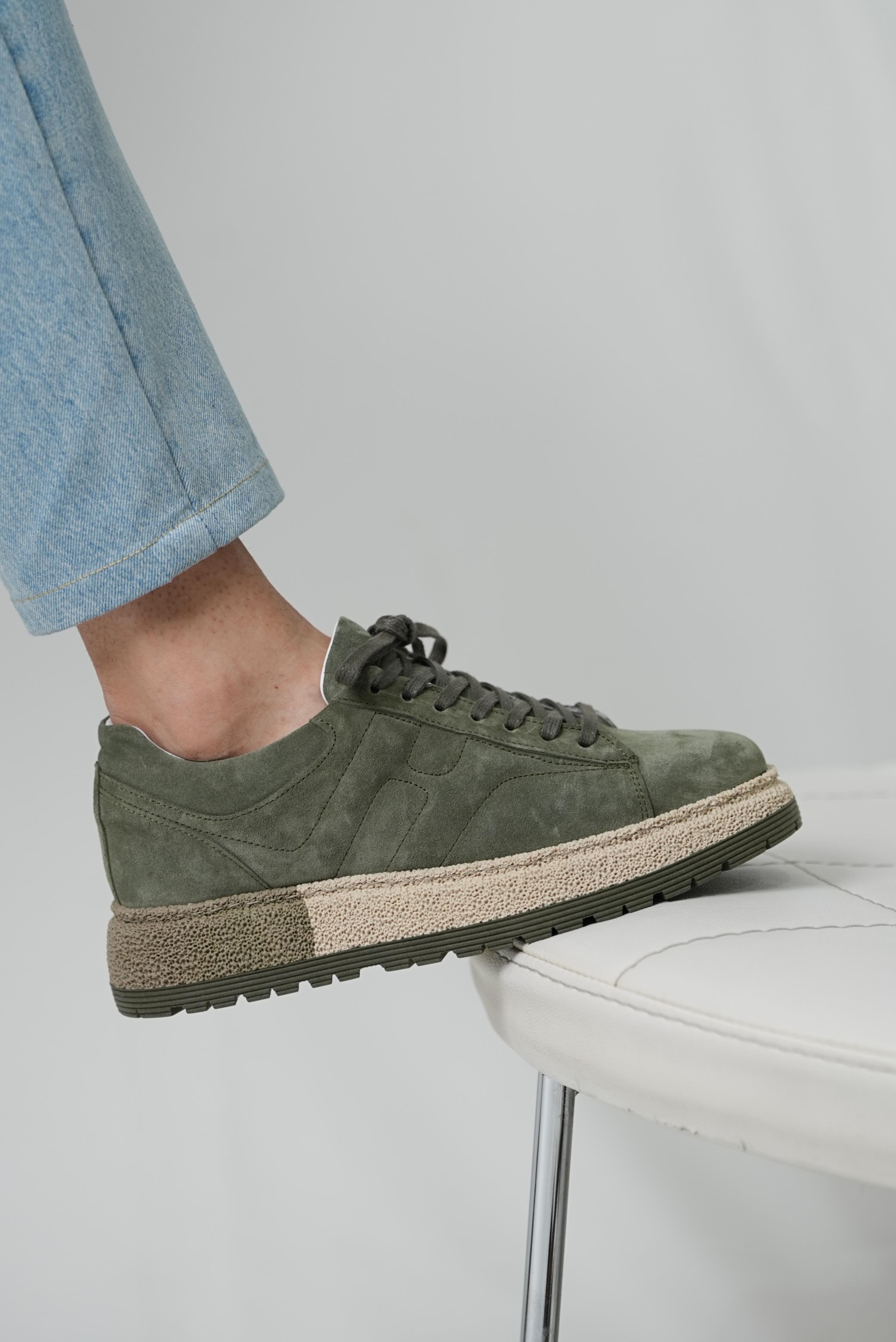 Holly Model Kombinasyonlu Deri İthal Taban Sneaker Ayakkabı