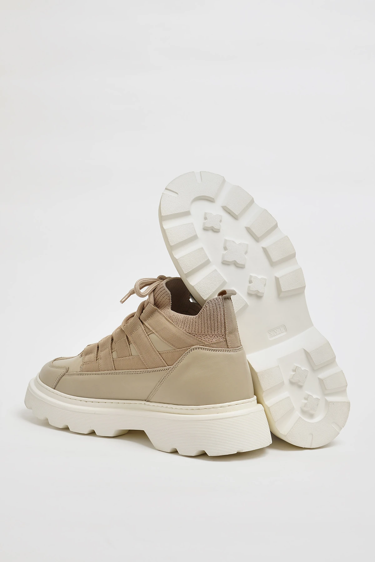 Roberto Model Eva Taban Kombinasyonlu Deri Bot - BEJ