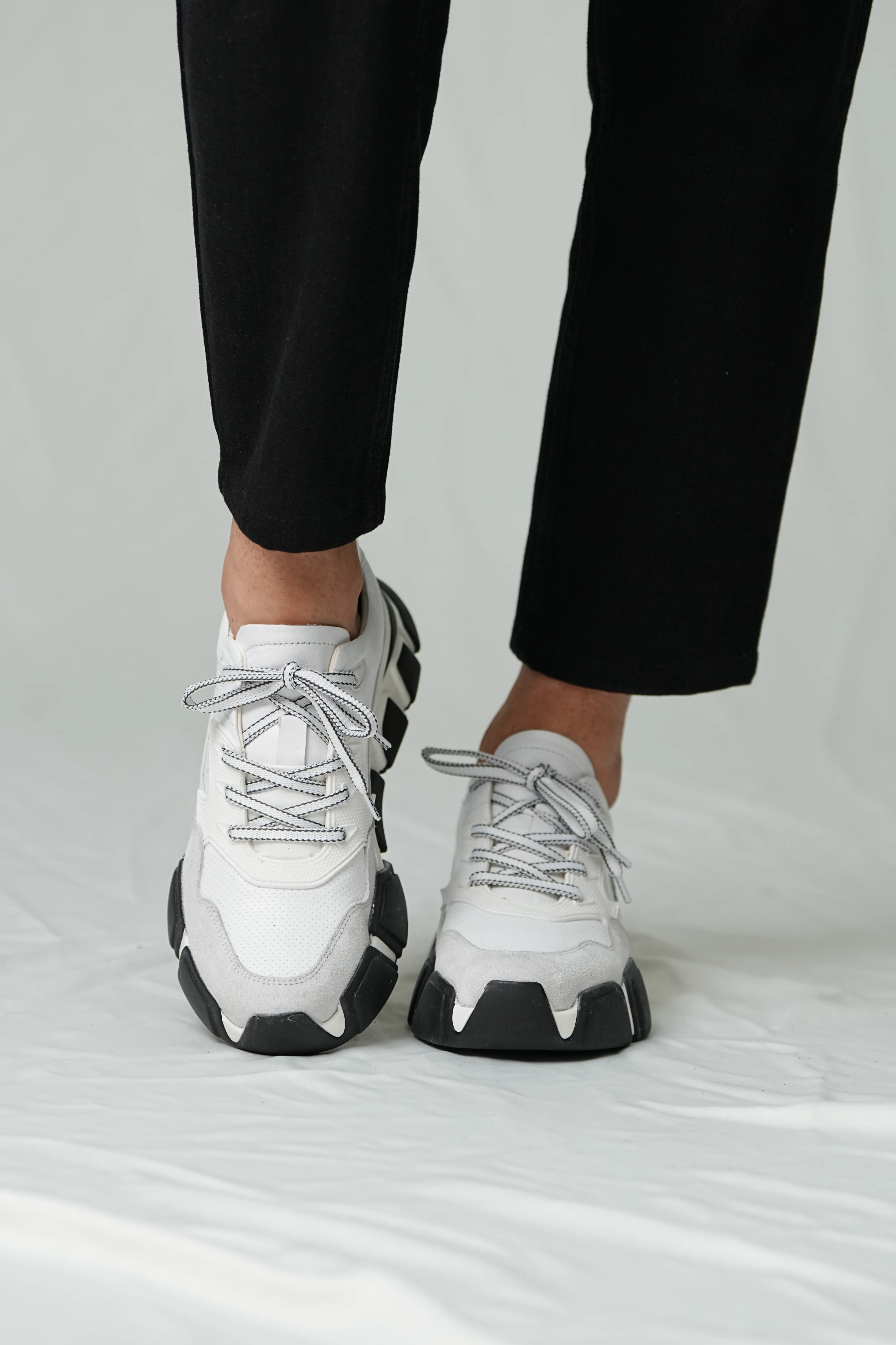 Diamond Model İthal Taban Hakiki Kombinasyonlu Deri Sneaker Ayakkabı