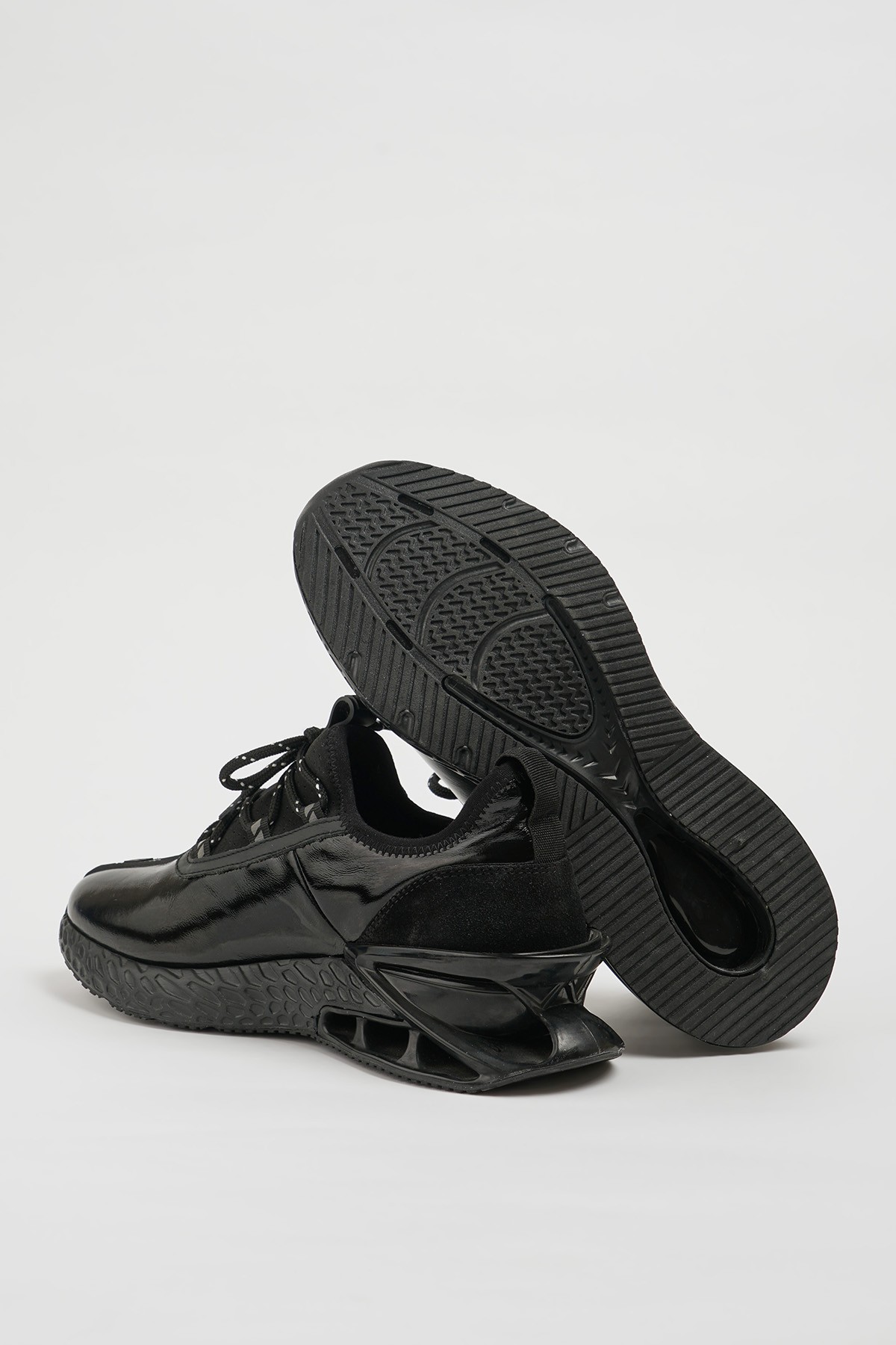 Magic Model Hakiki Rugan Deri İthal Taban Sneaker Ayakkabı - SİYAH