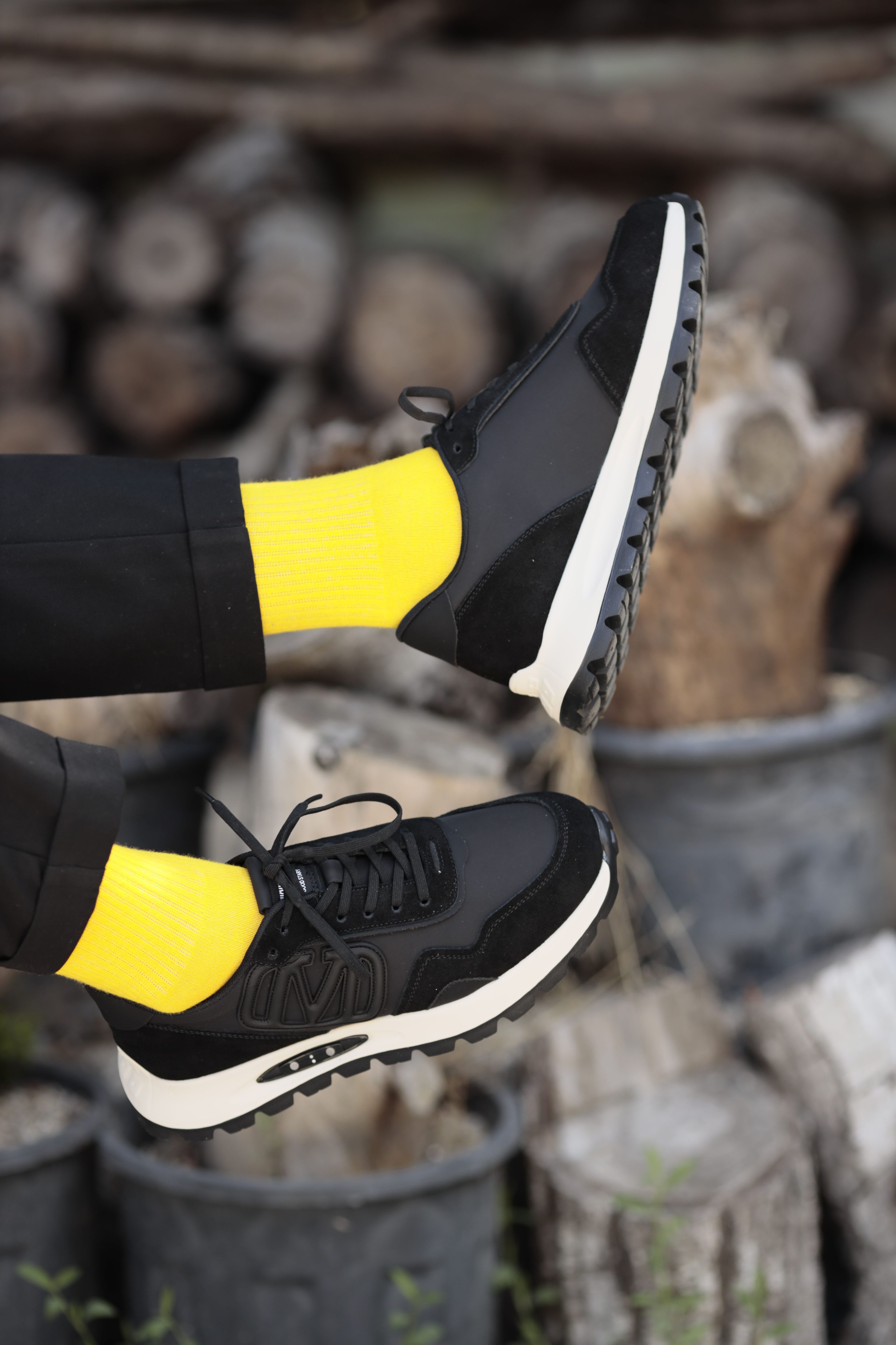 Admire Model Kombinasyonlu Deri İthal Taban Sneaker Ayakkabı