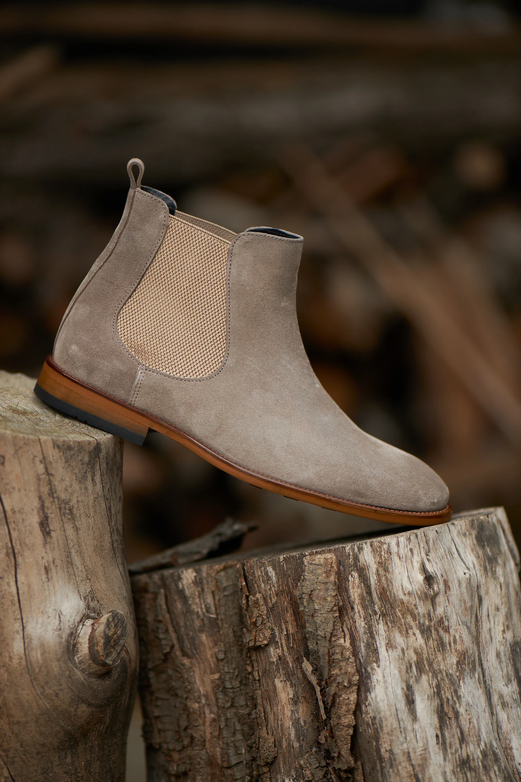 Romeo Model Süet Deri Enjeksiyon Taban Chelsea Bot