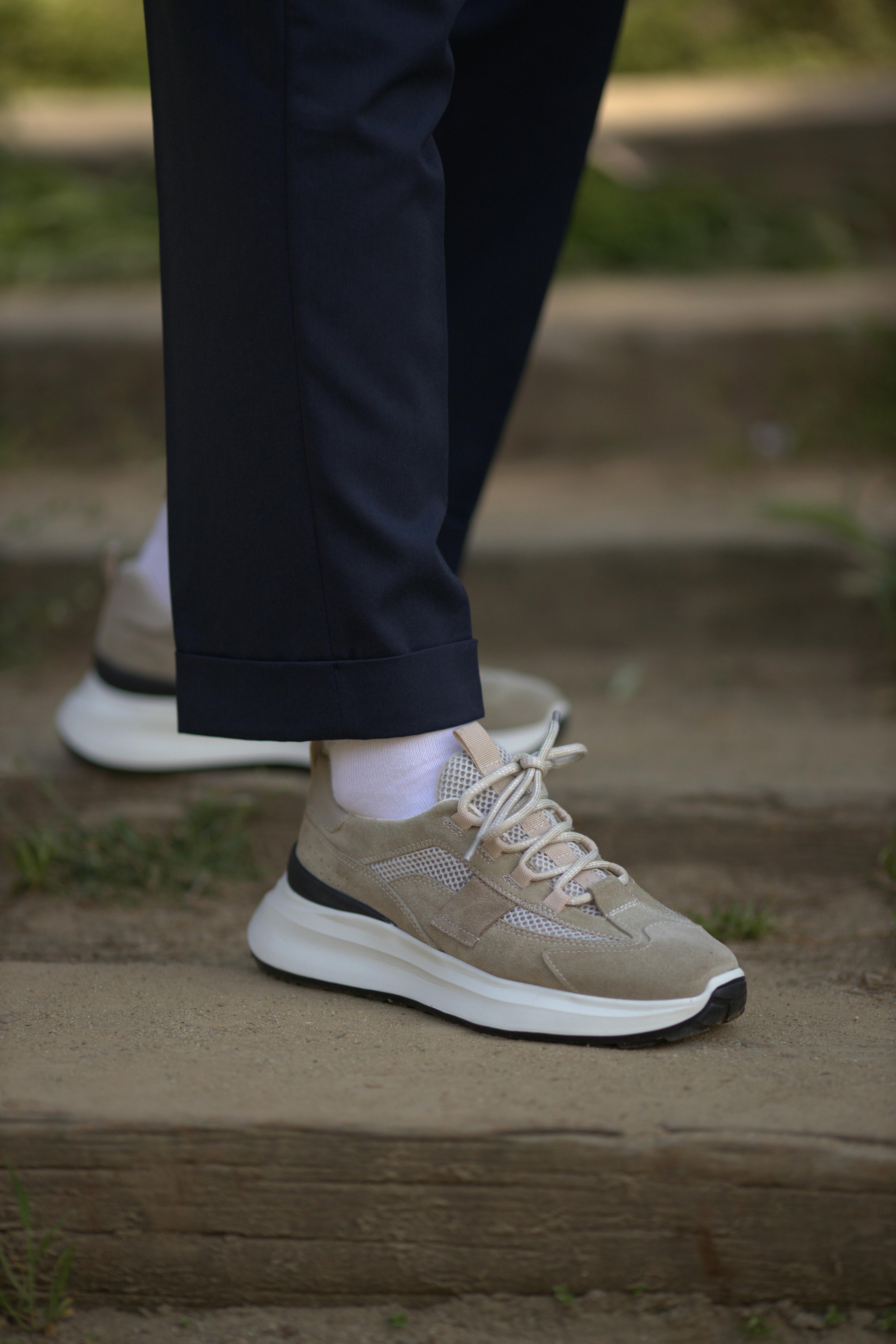Harper Model Kombinasyonlu Deri İthal Taban Sneaker Ayakkabı