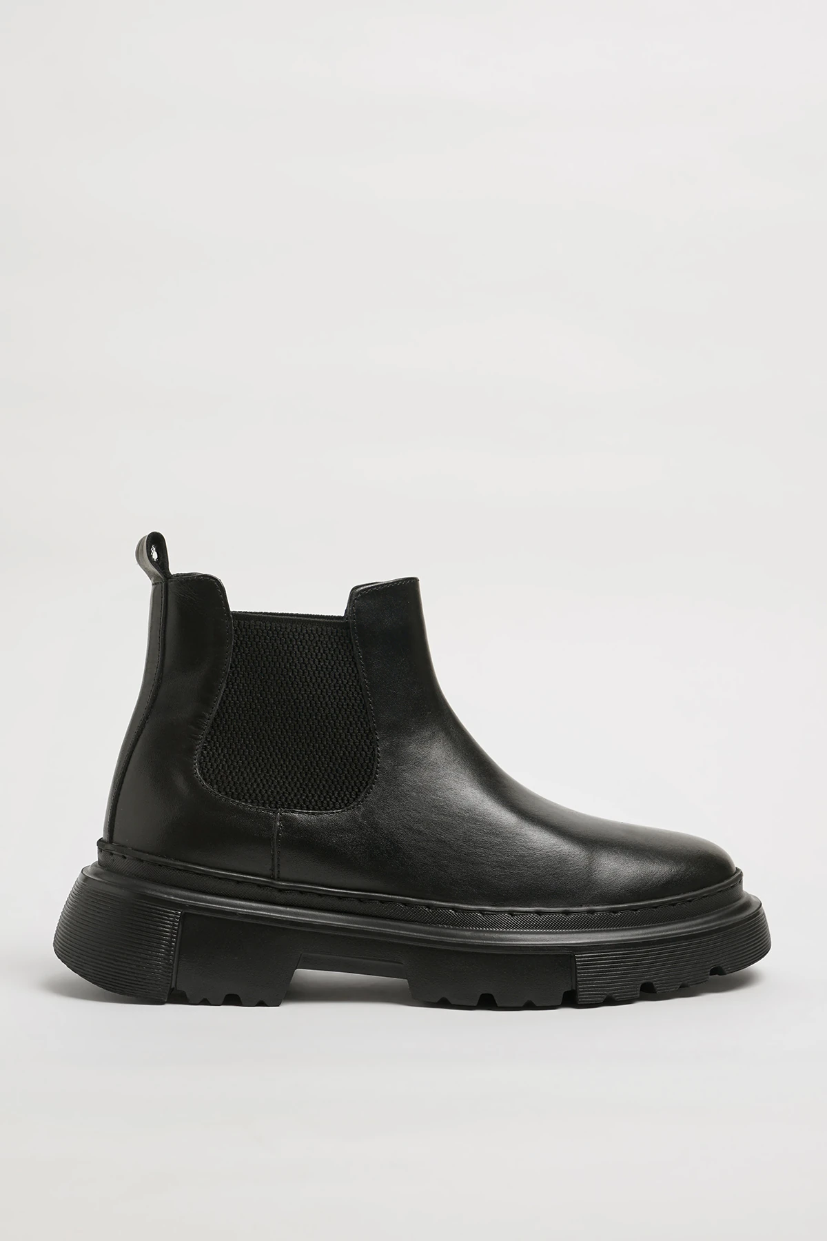 Agustin Model Hakiki Natural Deri Eva Taban Chelsea Bot - SİYAH